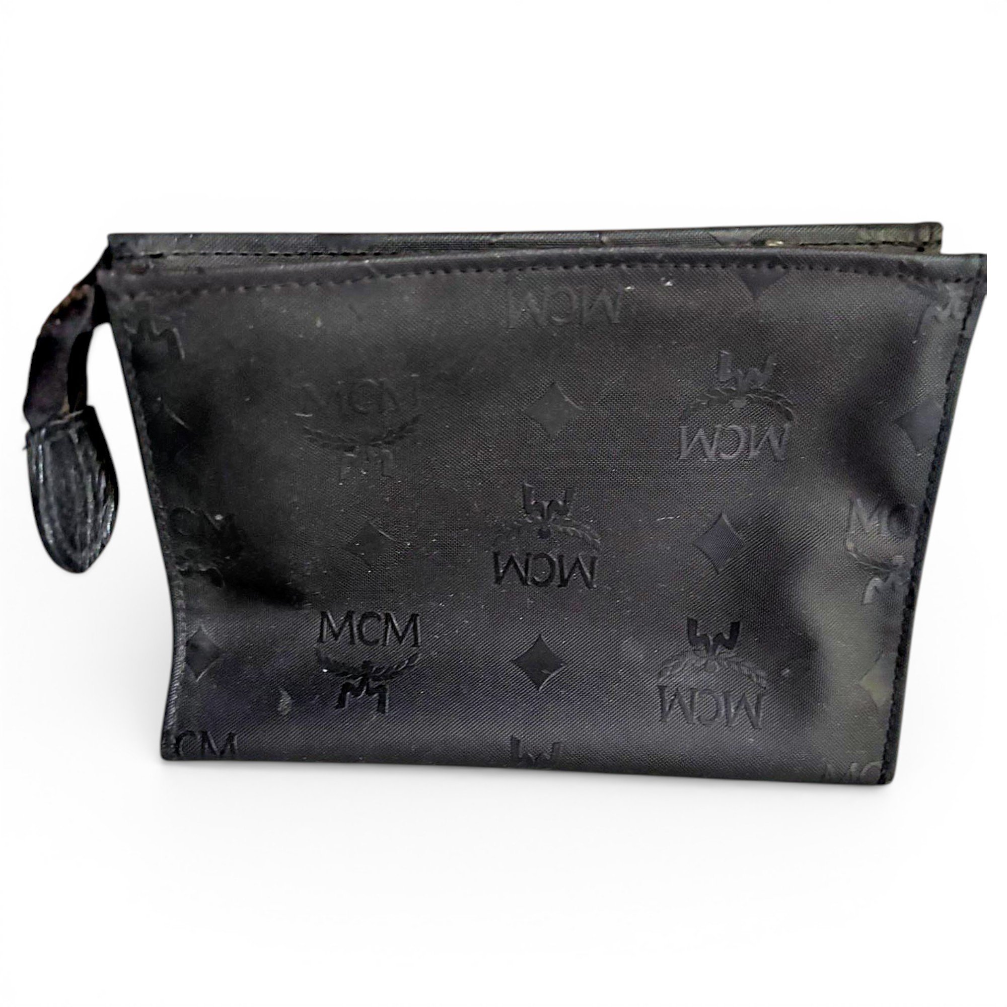 Leather clutch bag