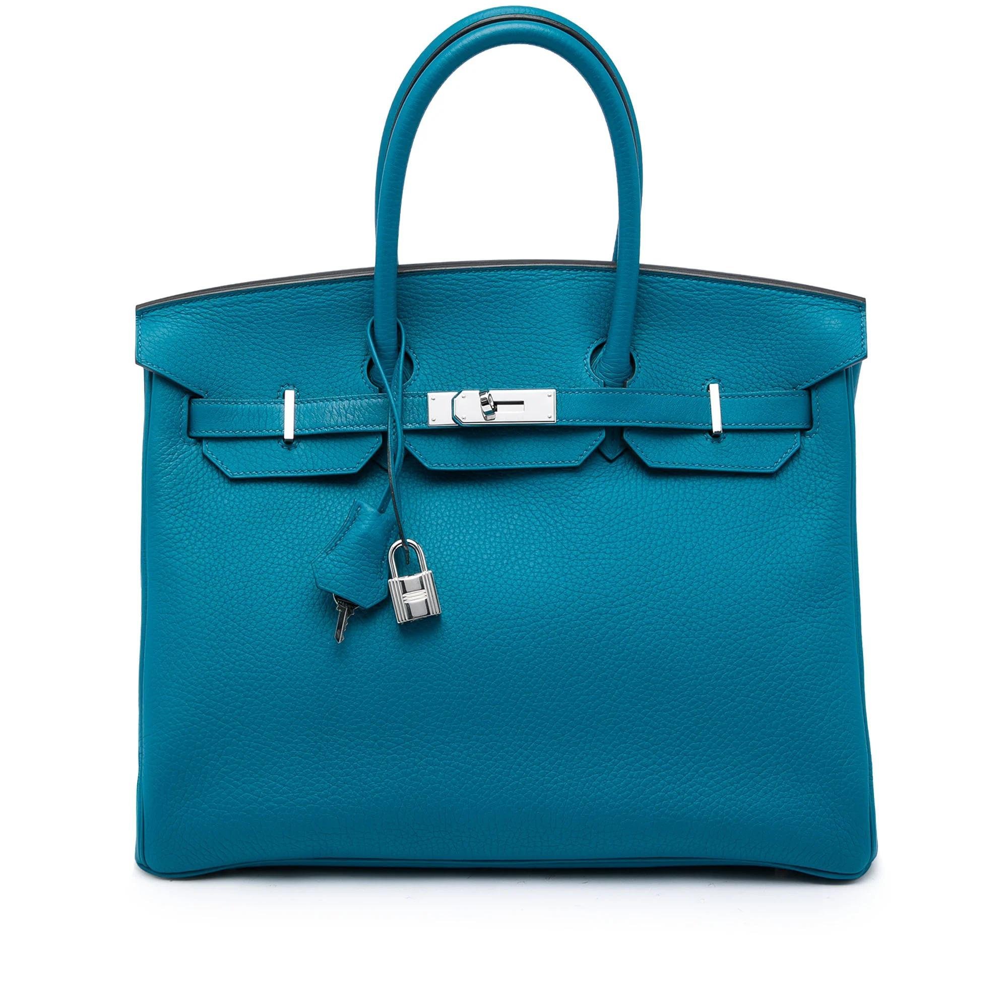 Hermes Birkin 35 Handbag Clemence Leather 2014