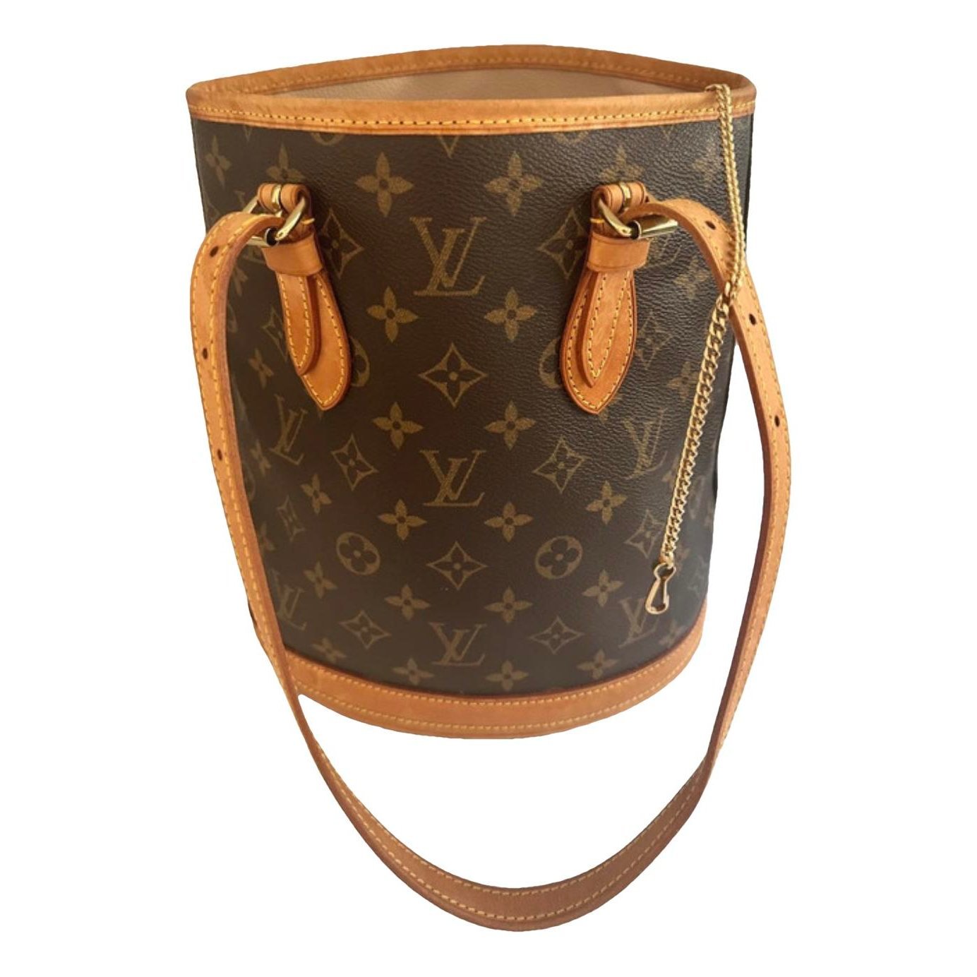 Bucket leather handbag