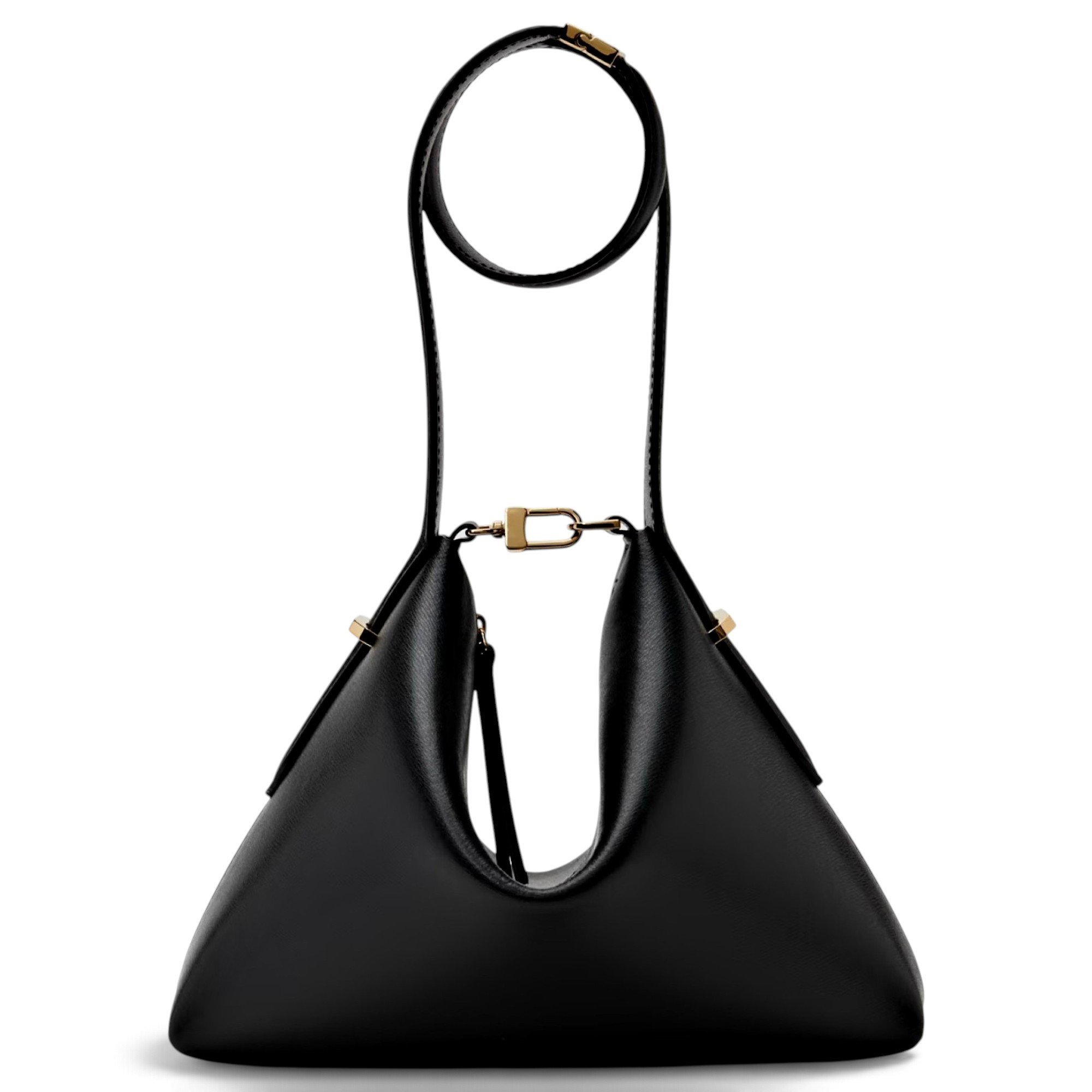 Bevel leather handbag