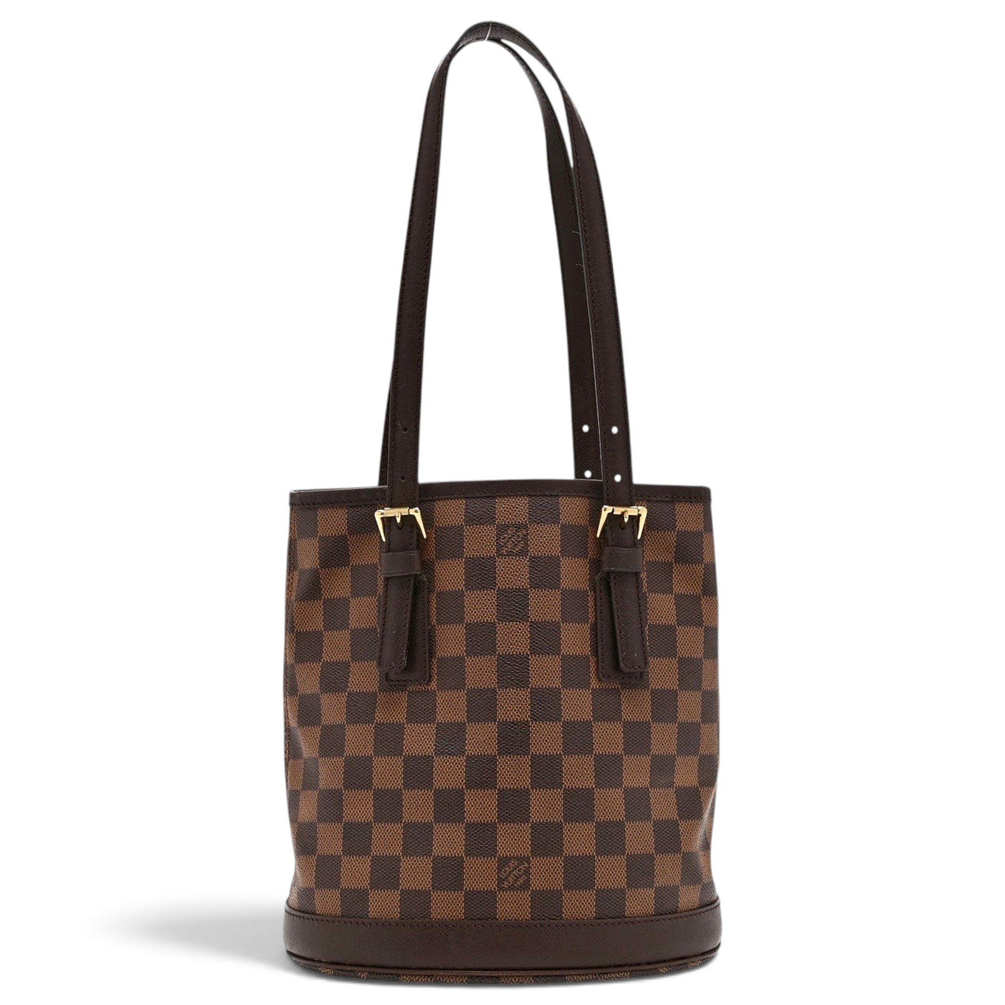 Bucket leather handbag