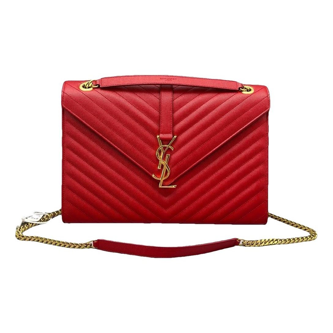 Envelope leather handbag