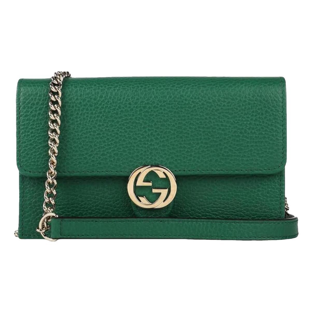 Interlocking leather handbag