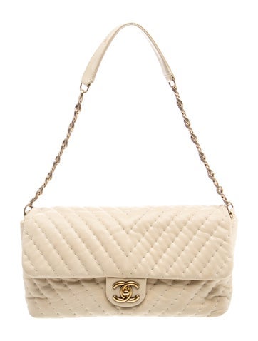 Paris-Byzance Jumbo Surpique Chevron Flap Bag