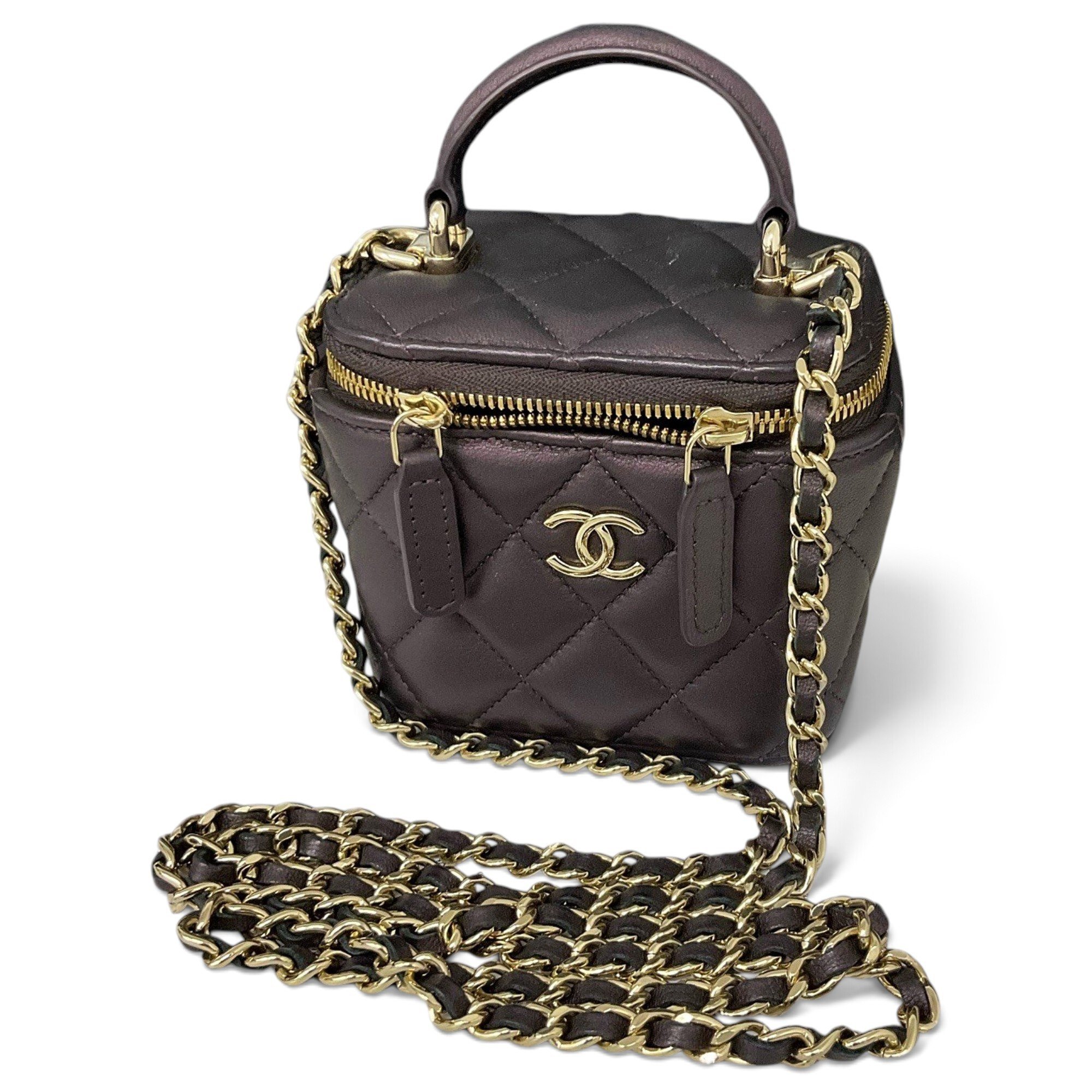 Trendy CC Vanity leather handbag
