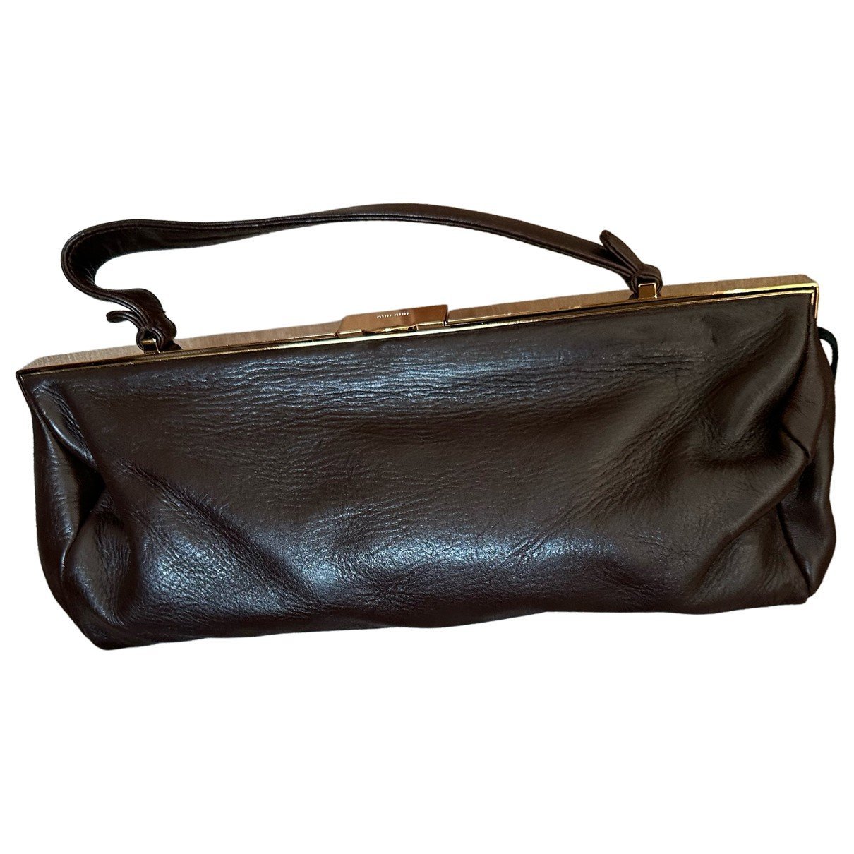Leather clutch bag