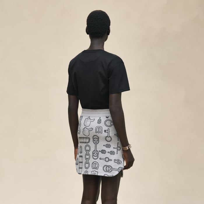 Gris Byzantin "Cahier Du Colporteur" Miniskirt