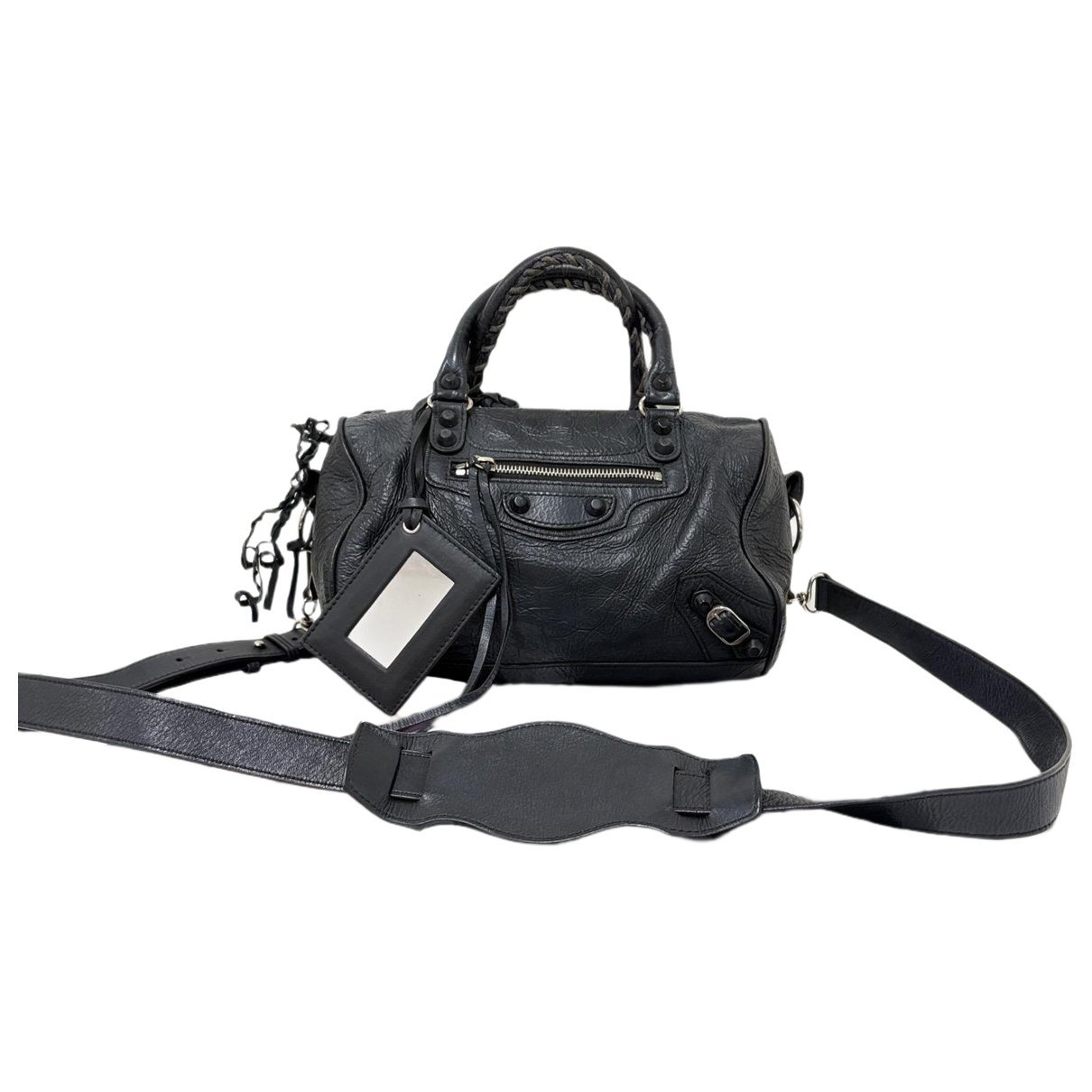 City leather handbag