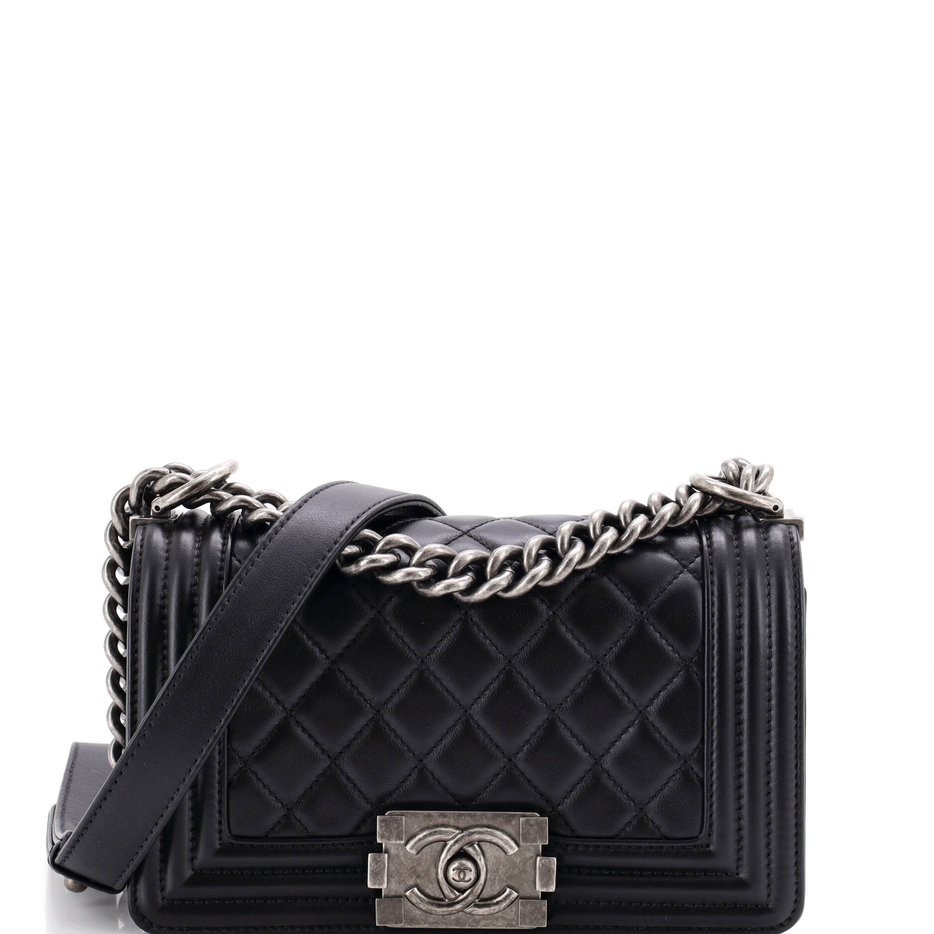 Boy Flap Bag Quilted Lambskin Small