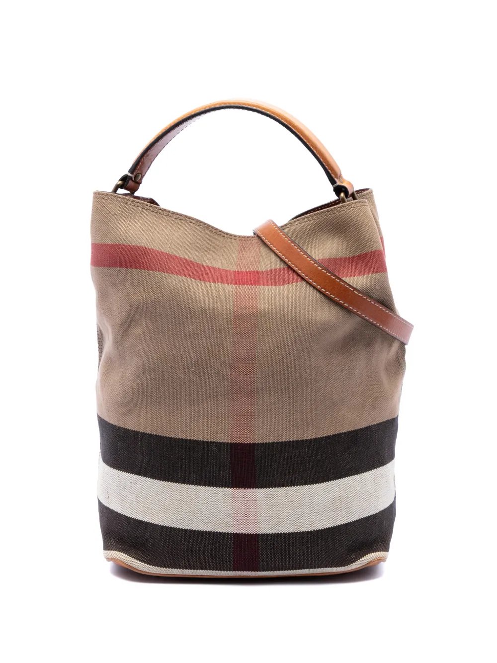 2000-2017 Medium Mega Check Canvas Ashby Bucket Bag satchel