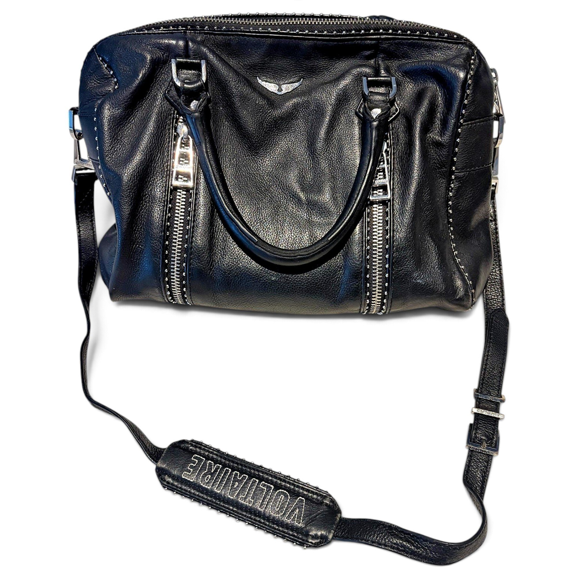 Sunny leather bowling bag