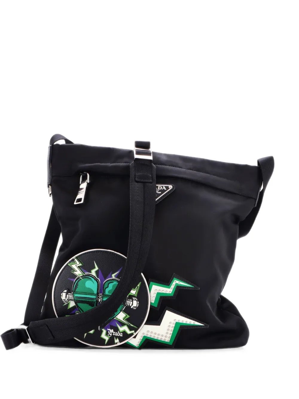 Frankenstein Messenger Bag Printed Tessuto crossbody bag