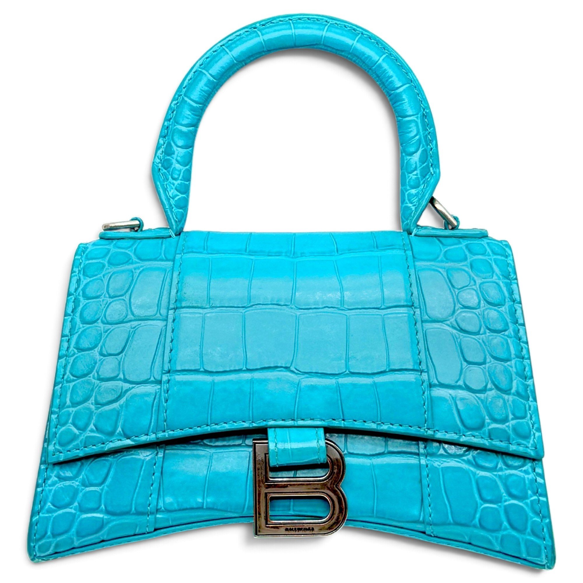 Hourglass leather crossbody bag