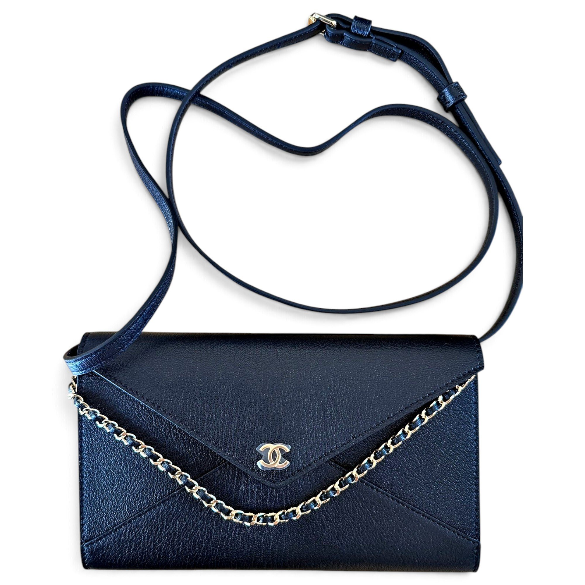 Leather clutch bag