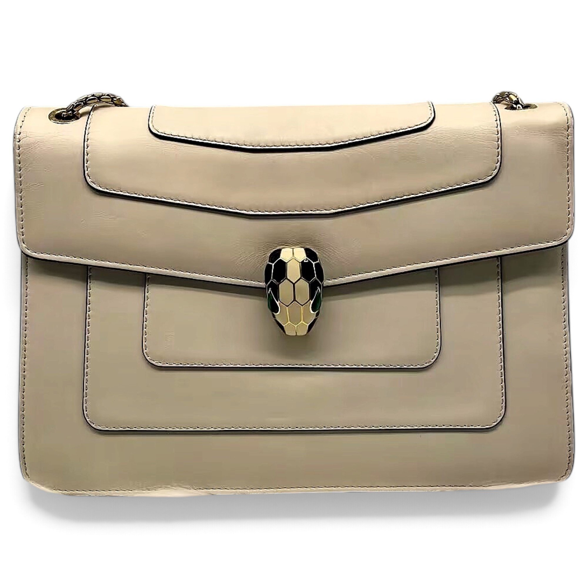 Serpenti leather handbag