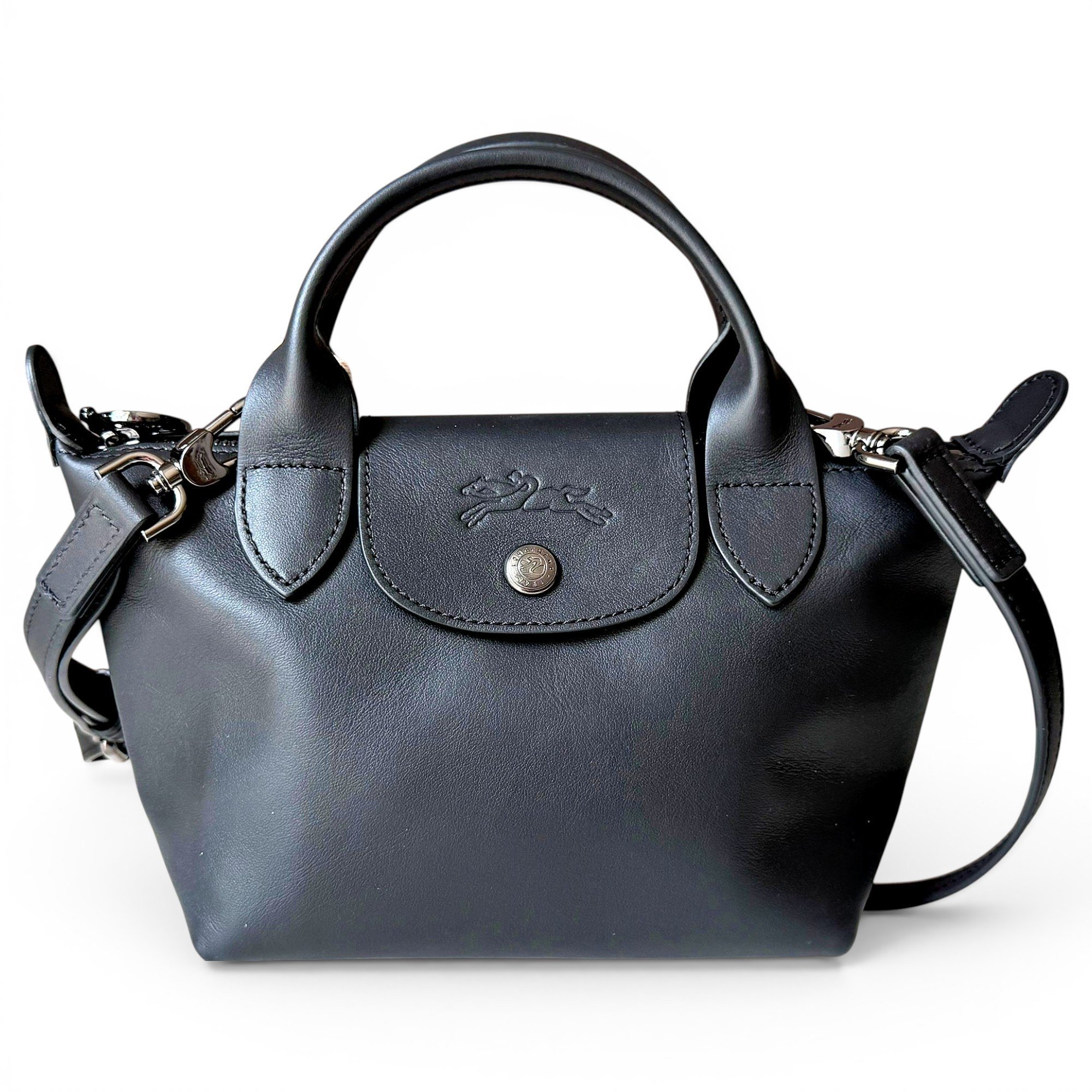 Pliage leather crossbody bag