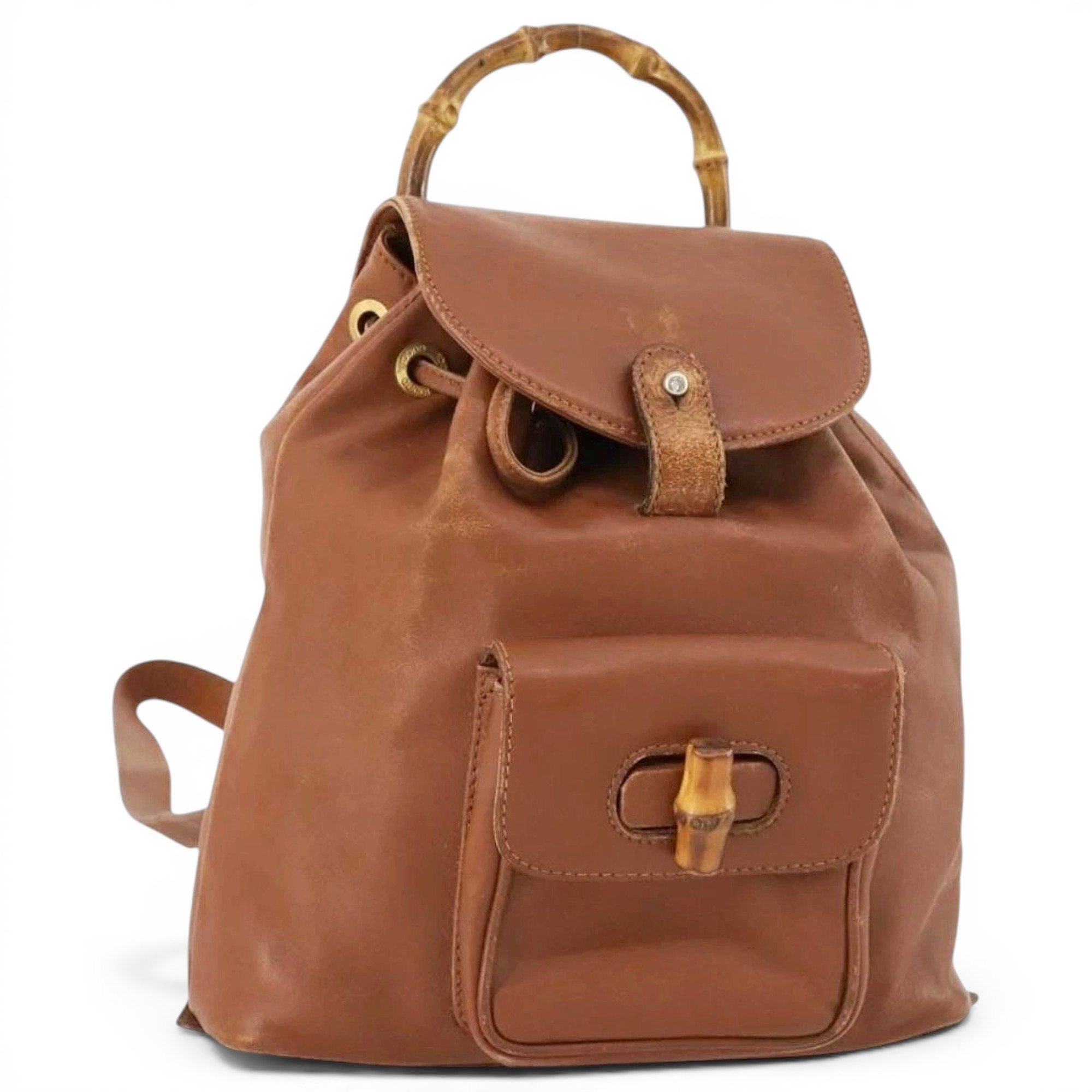 Leather backpack