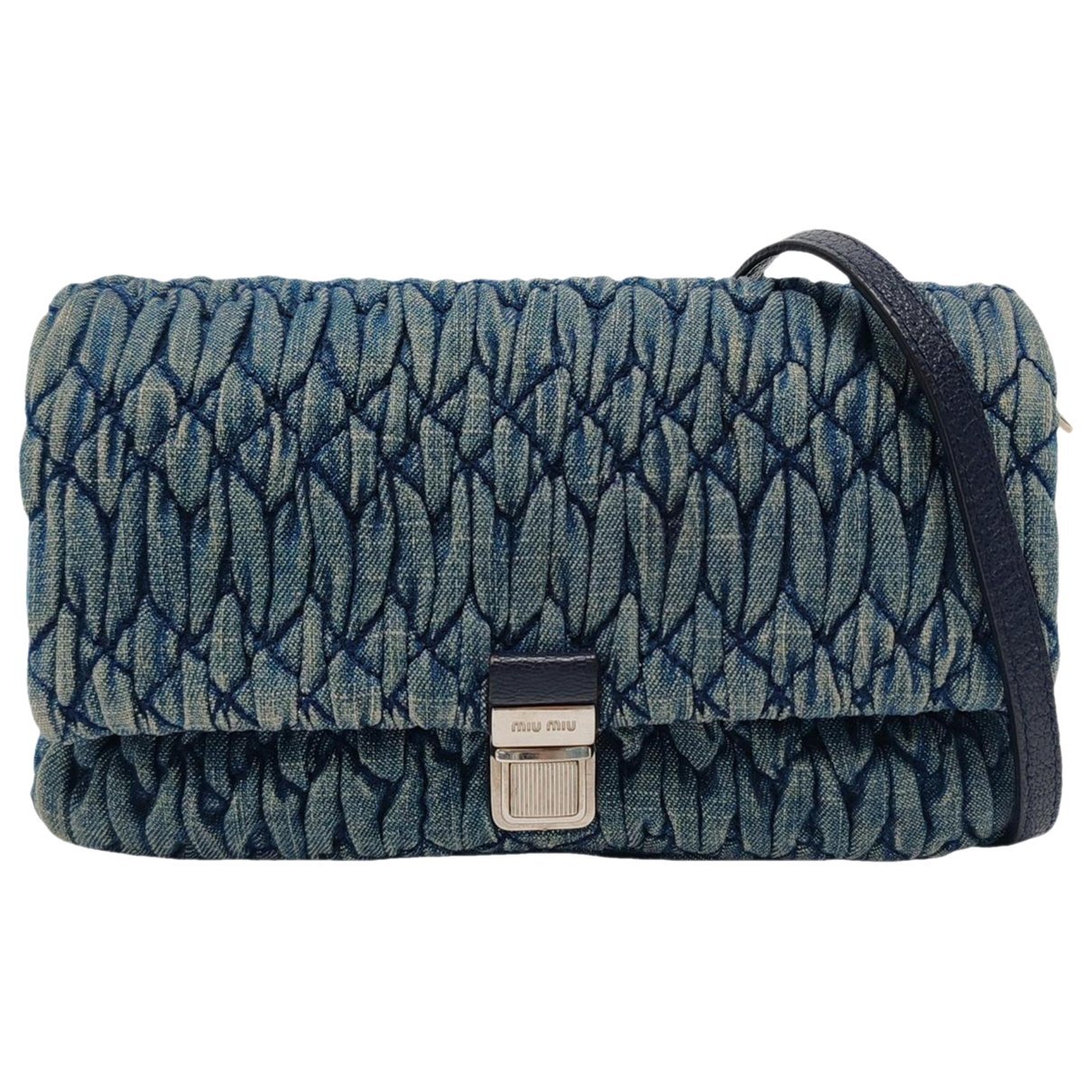 Miu Crystal cloth crossbody bag