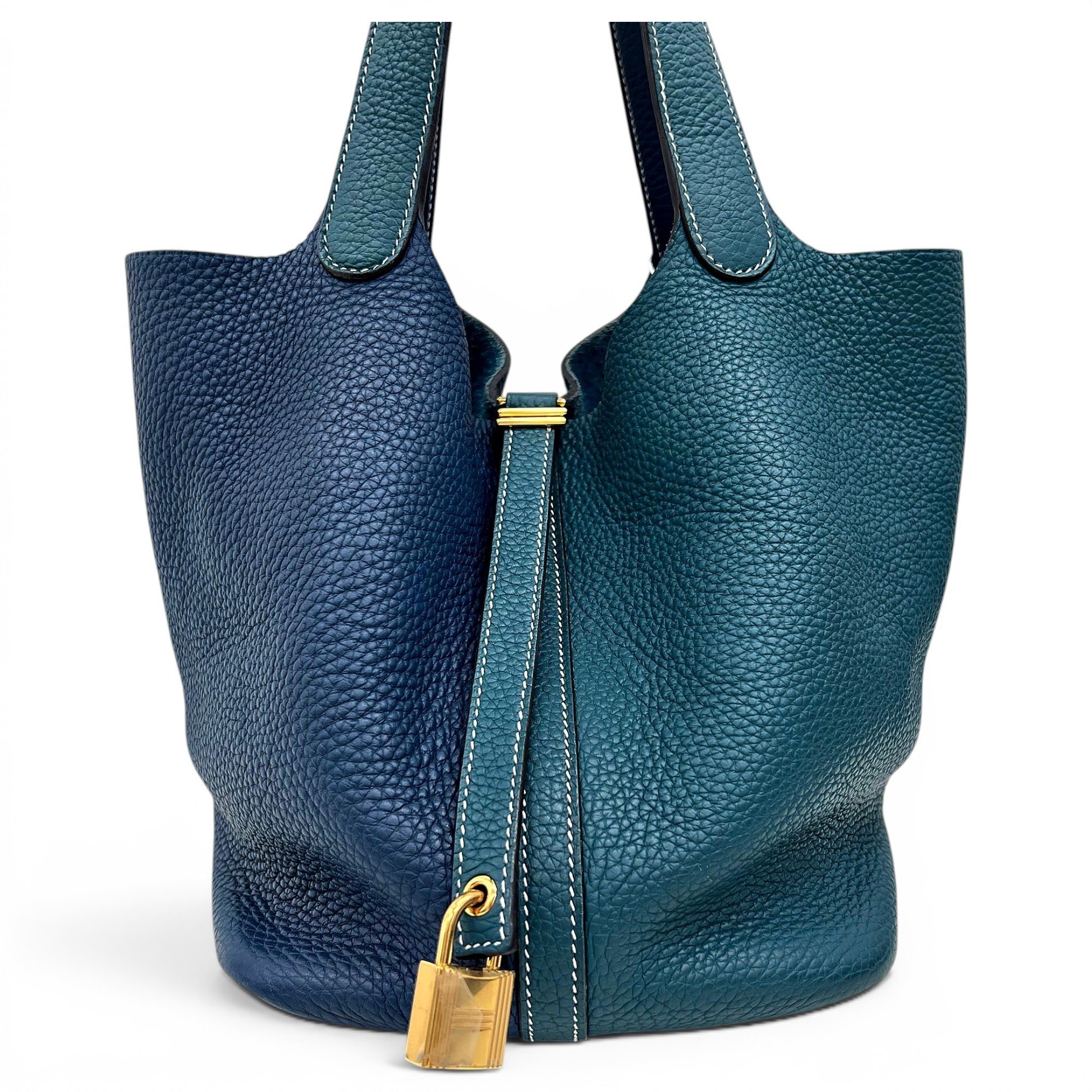 Picotin leather tote