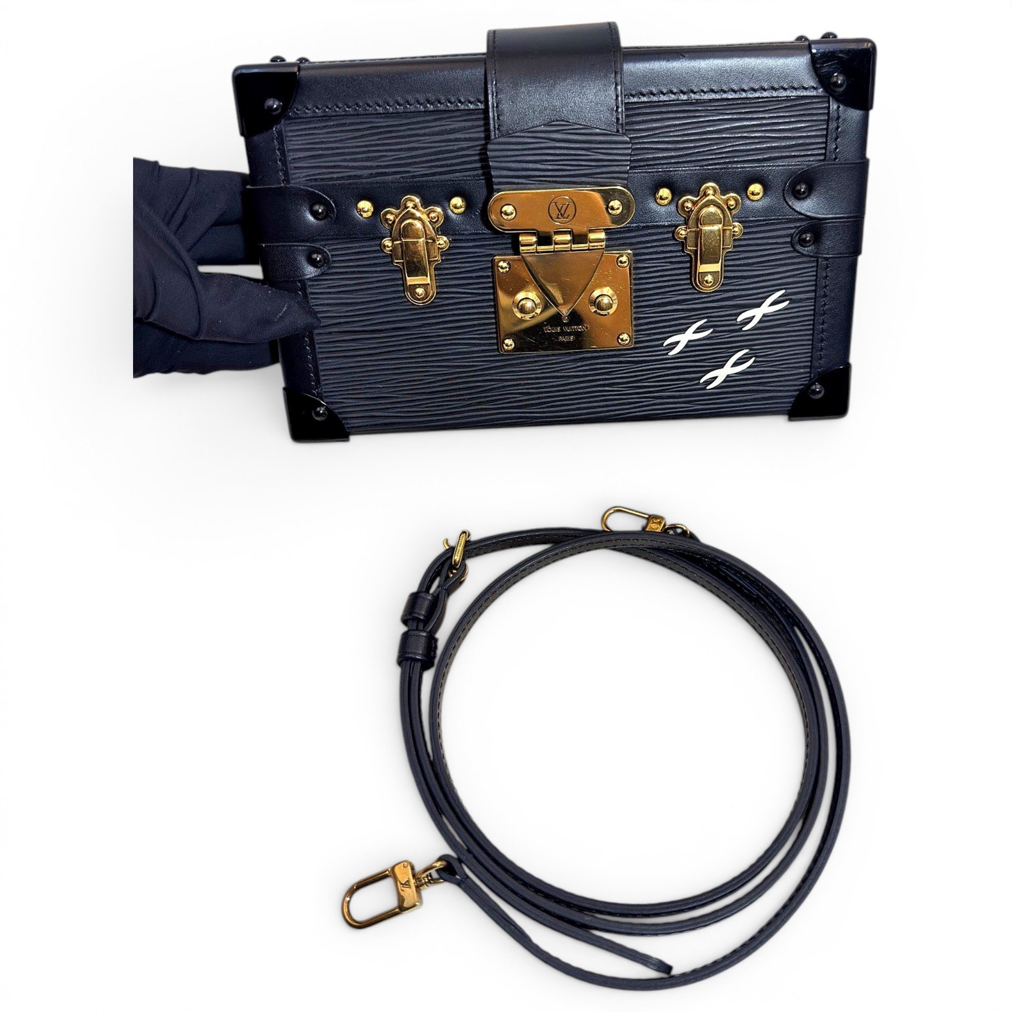 Petite Malle leather handbag