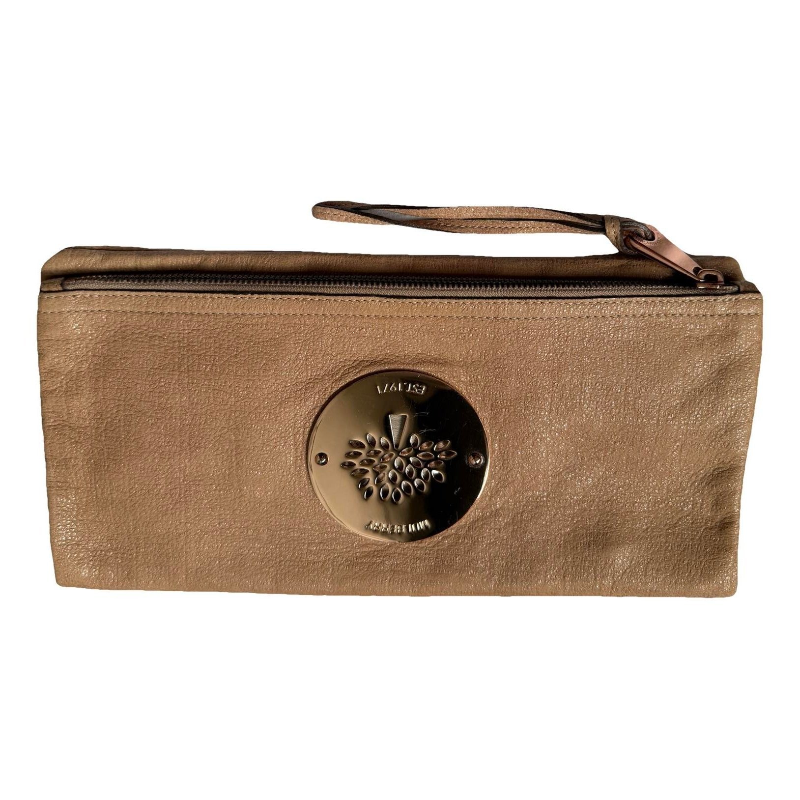 Leather clutch bag