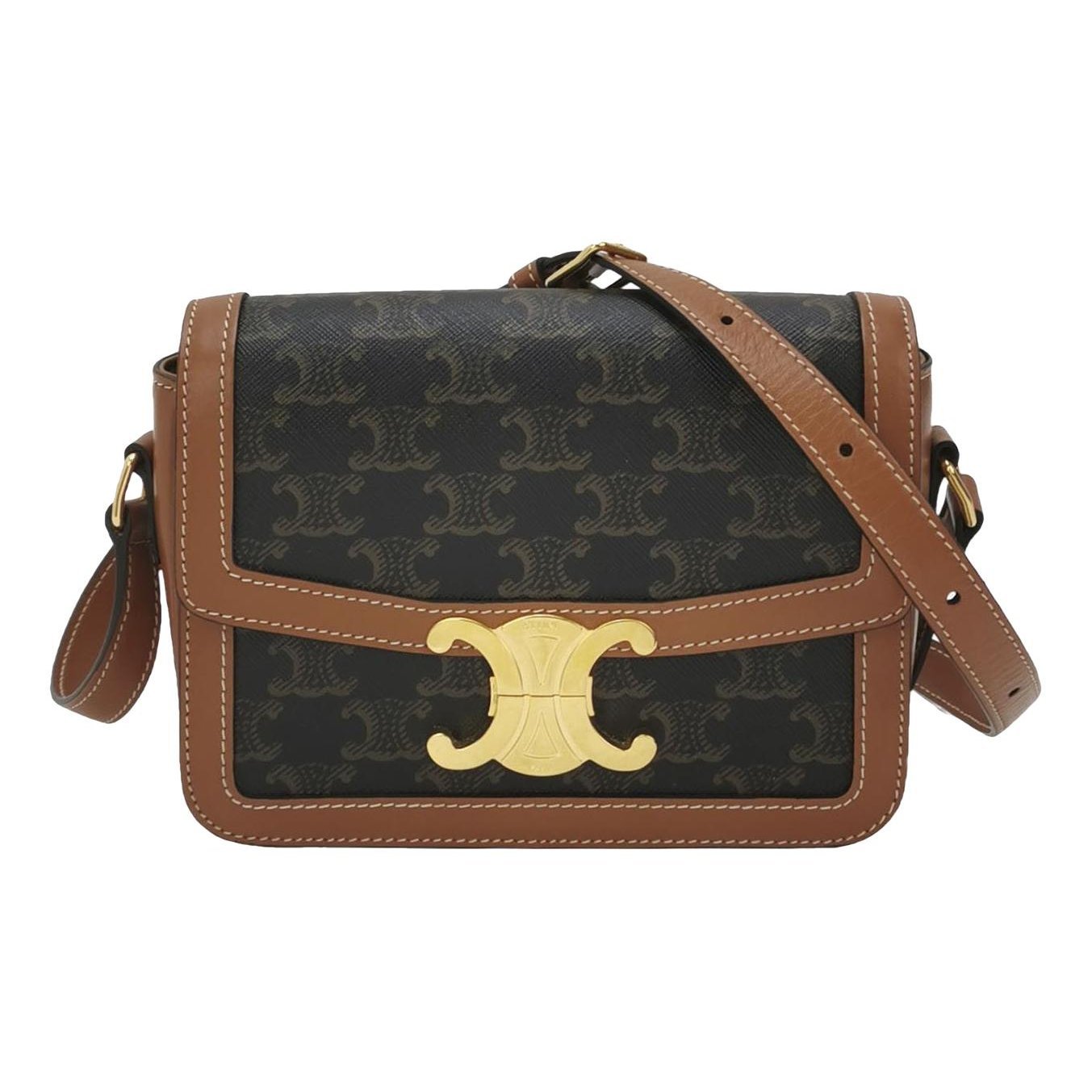 Triomphe leather handbag