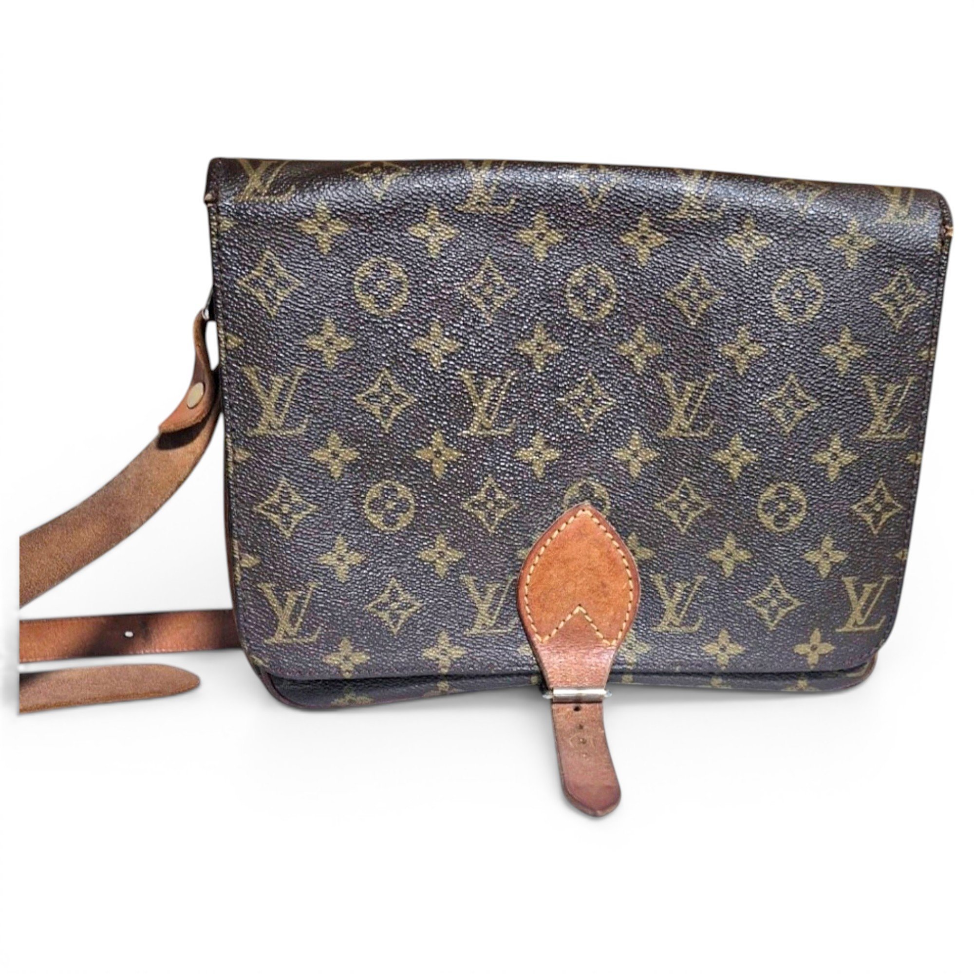 Cartouchière leather crossbody bag