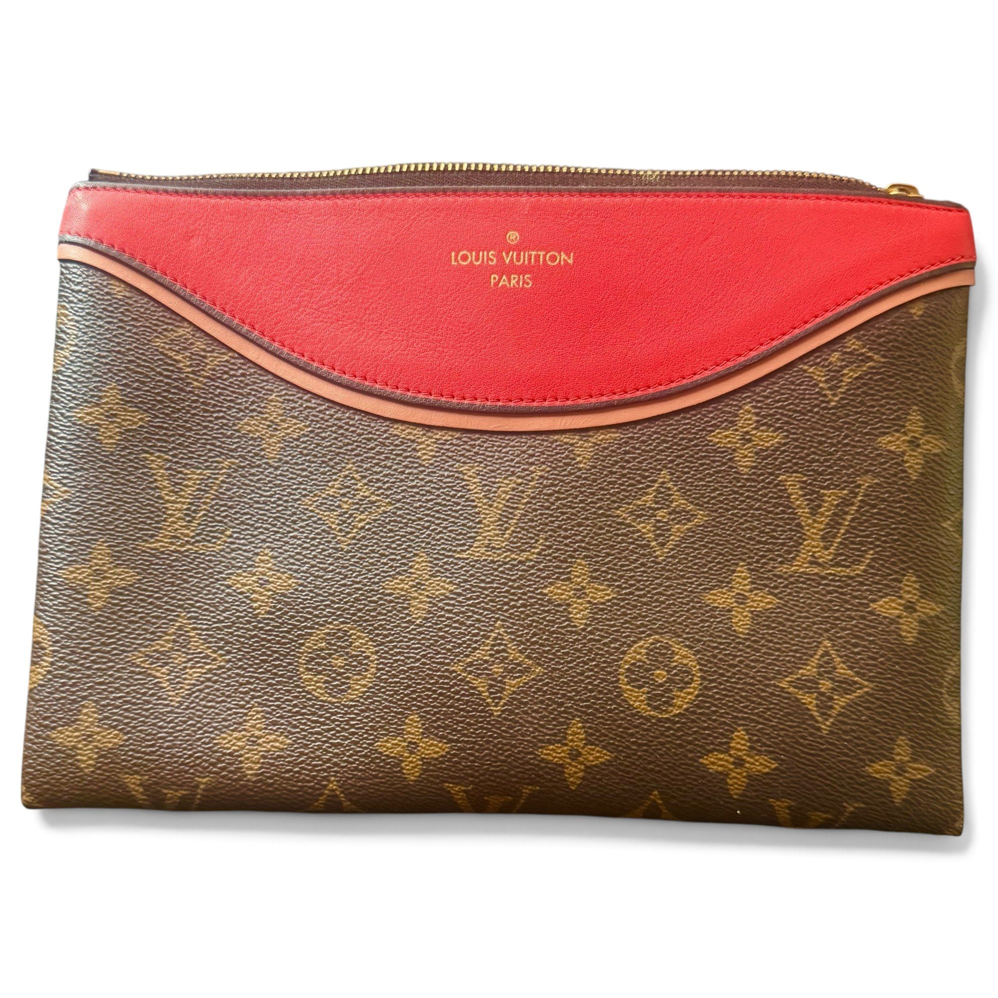 Leather clutch bag