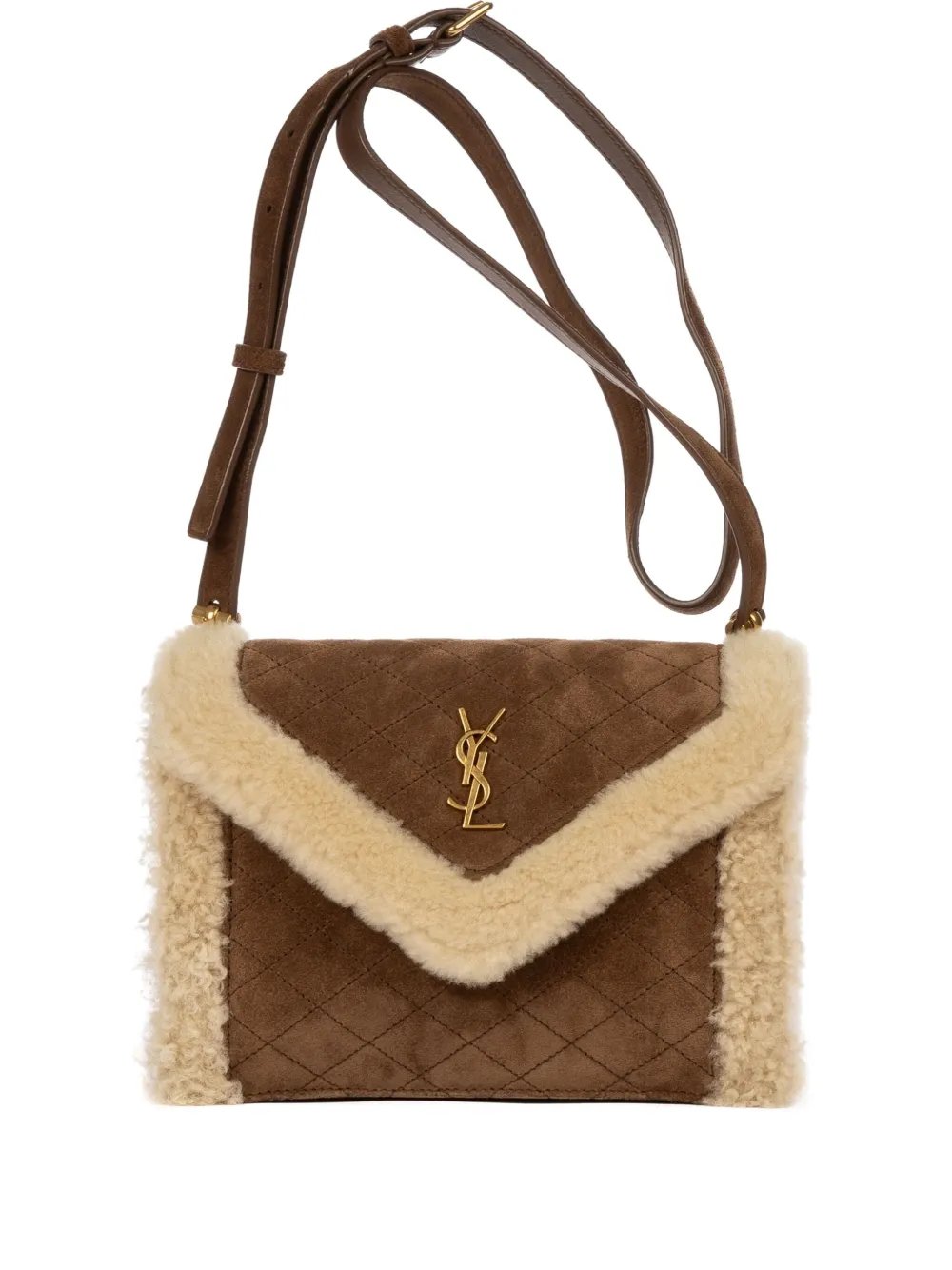 quilted suede mini bag