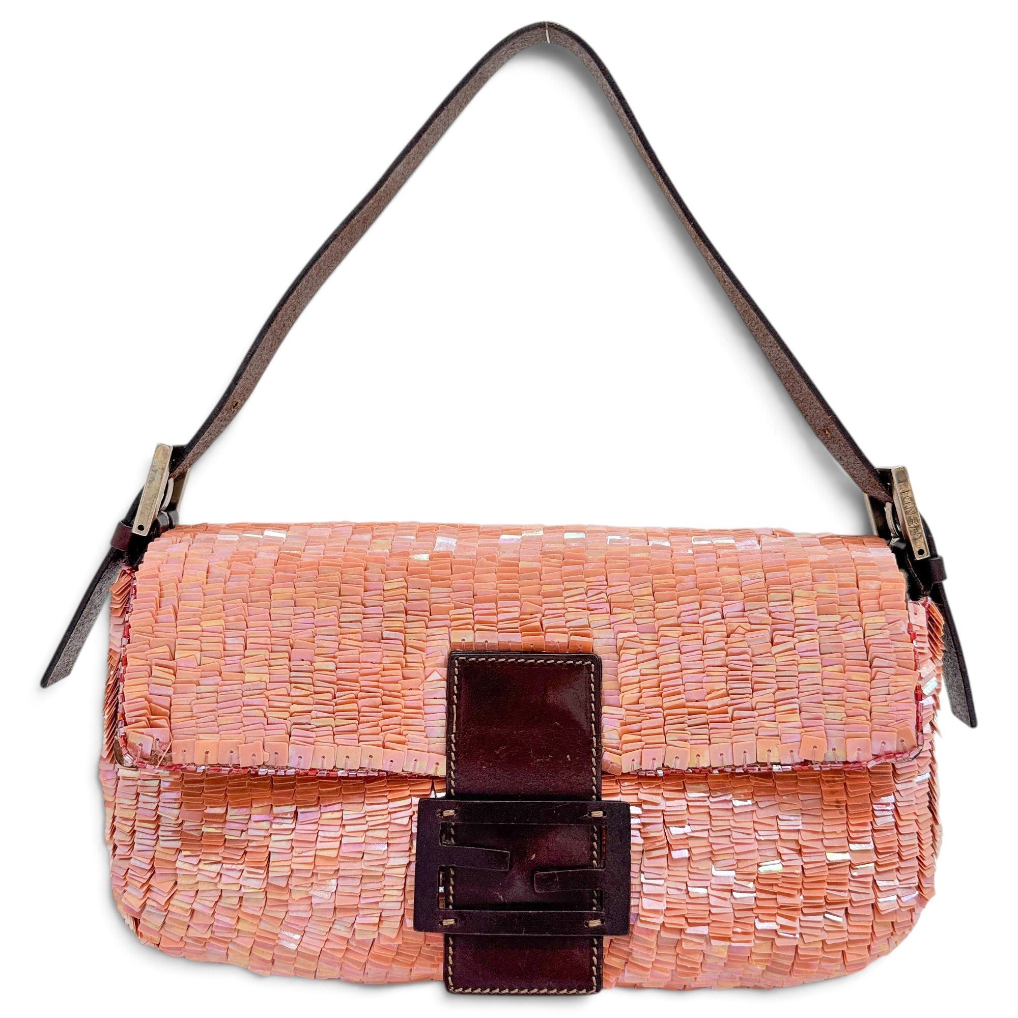 Baguette glitter handbag