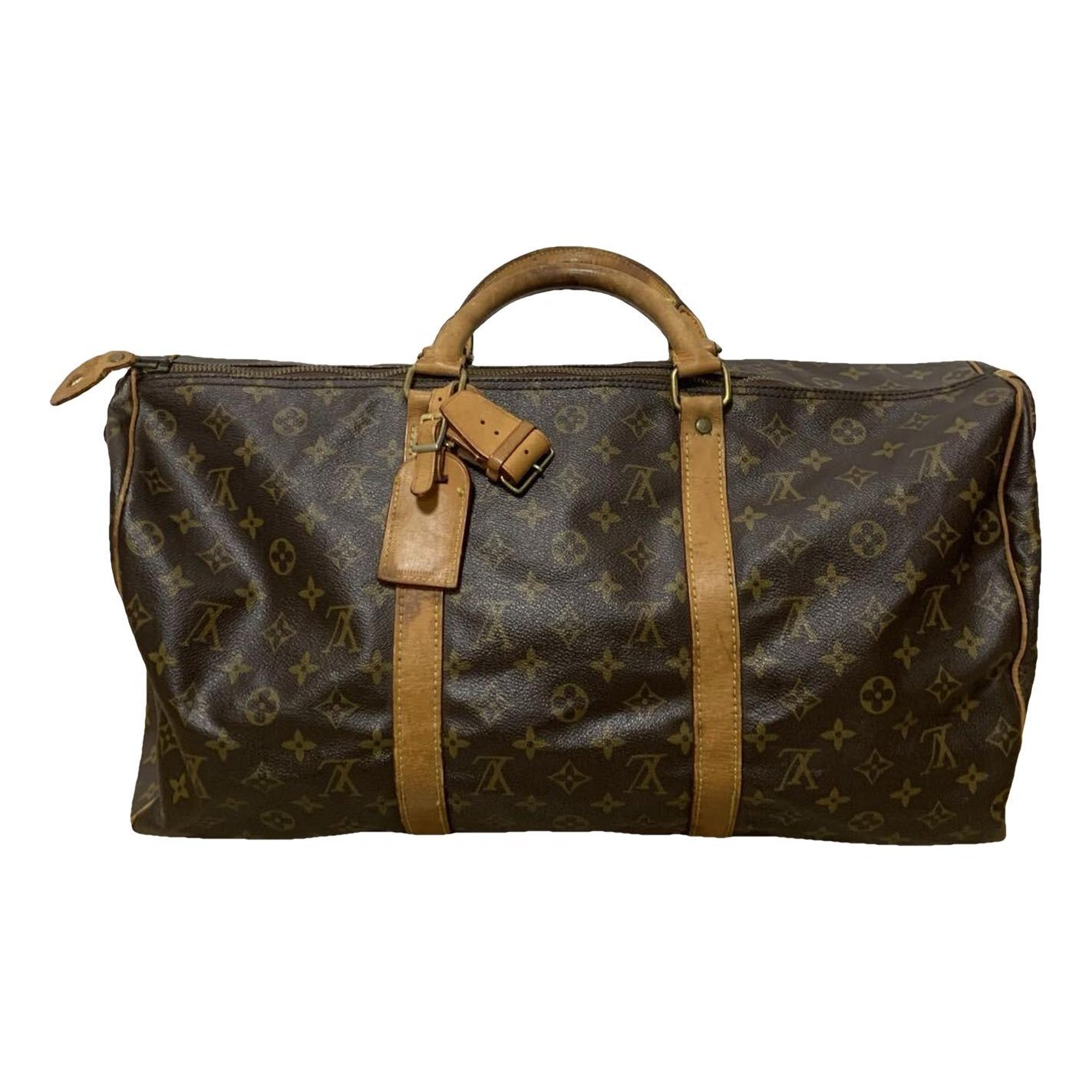 Keepall leather travel bag