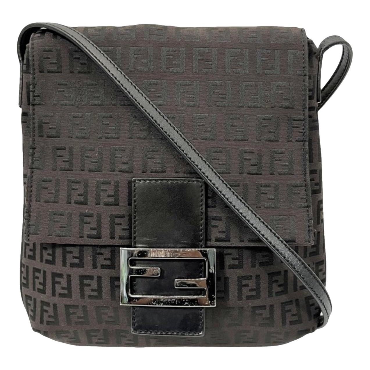 Double F cloth crossbody bag