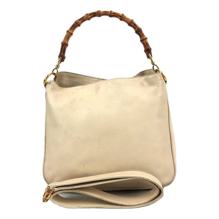 Bamboo Top Handle leather handbag