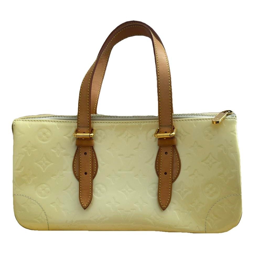 Rosewood patent leather handbag