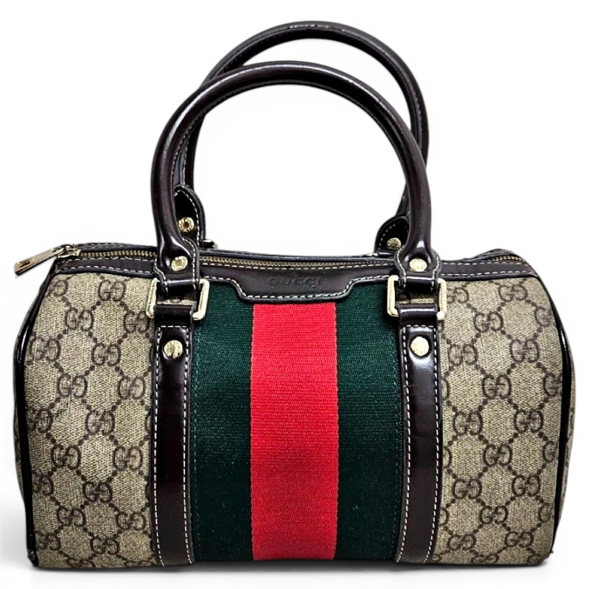 Boston leather bowling bag