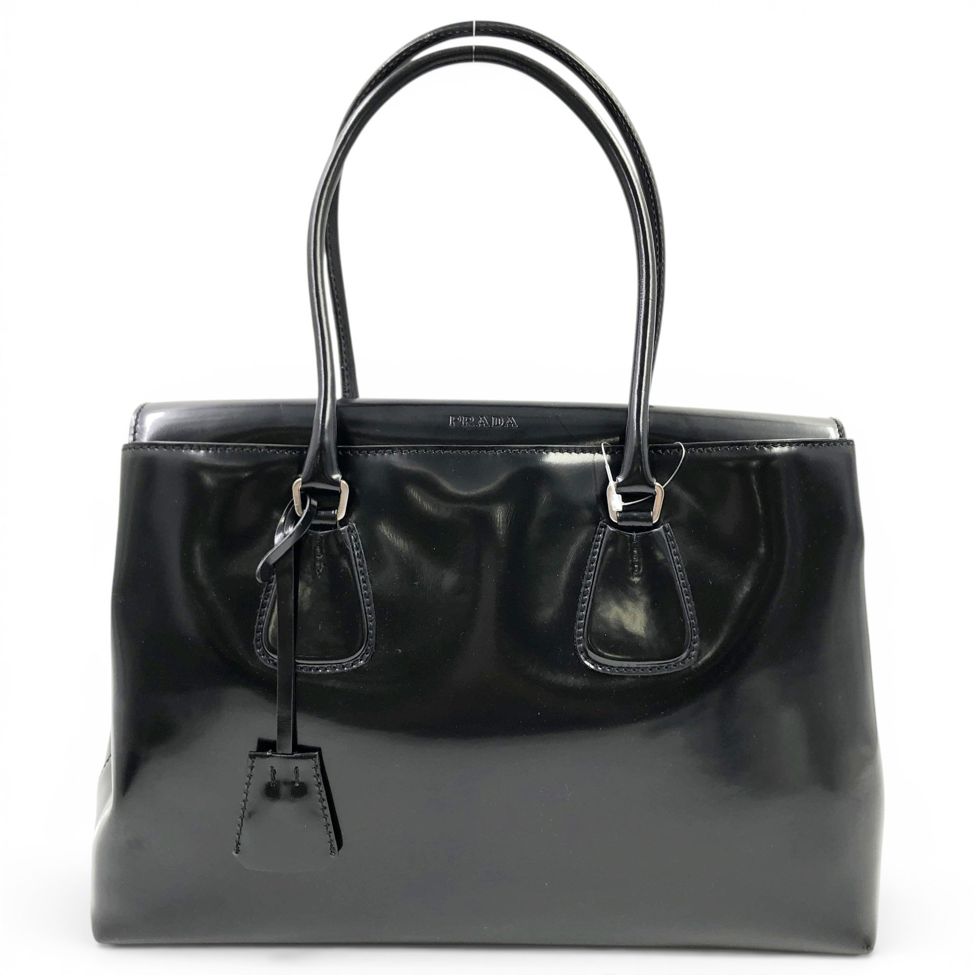 Patent leather handbag