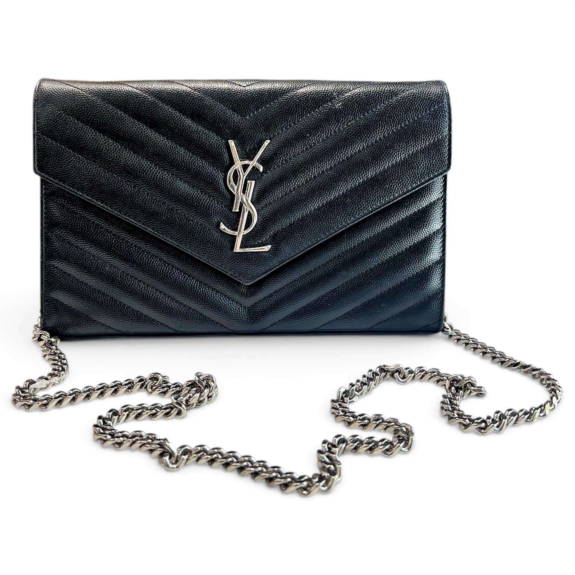Envelope leather crossbody bag