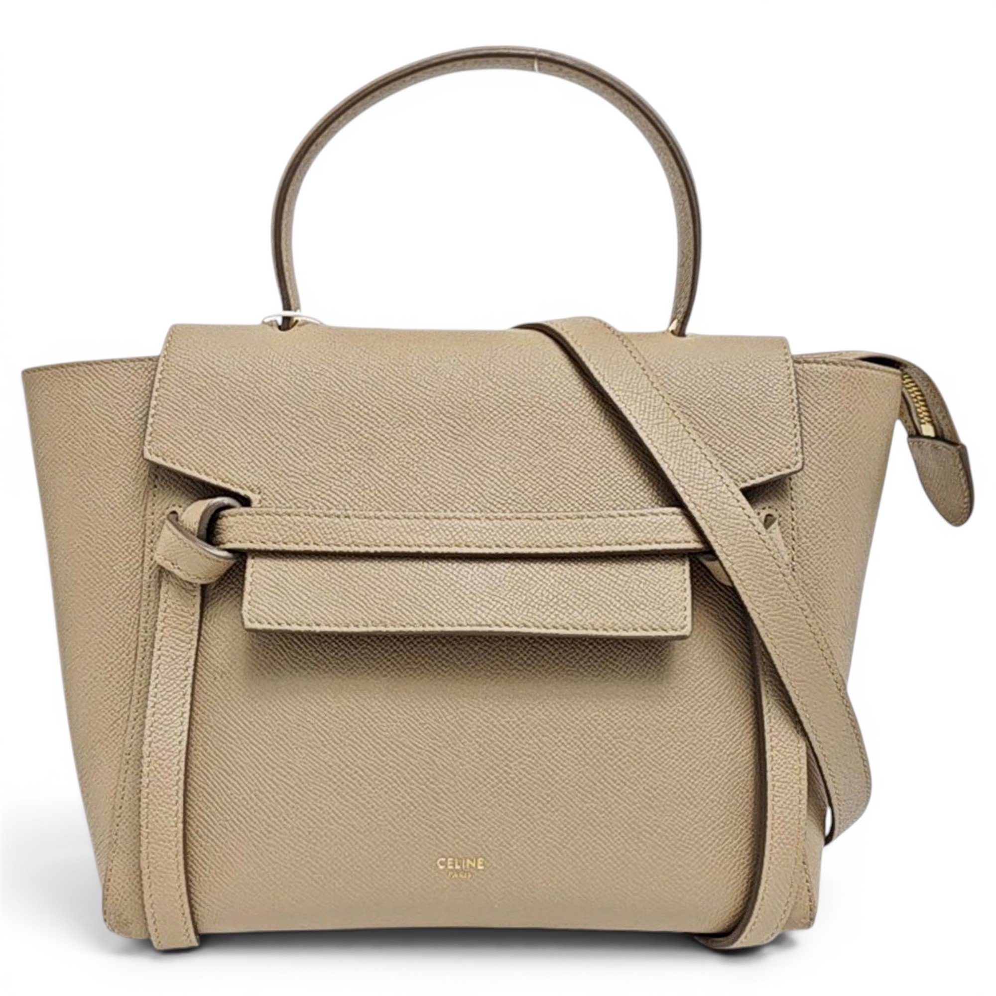 Belt leather handbag
