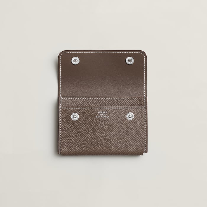 Étoupe Hermèsnap II Card Holder