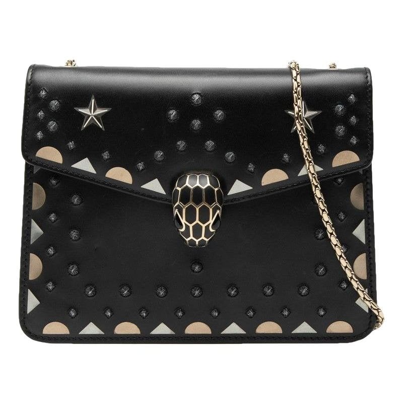 Serpenti leather handbag