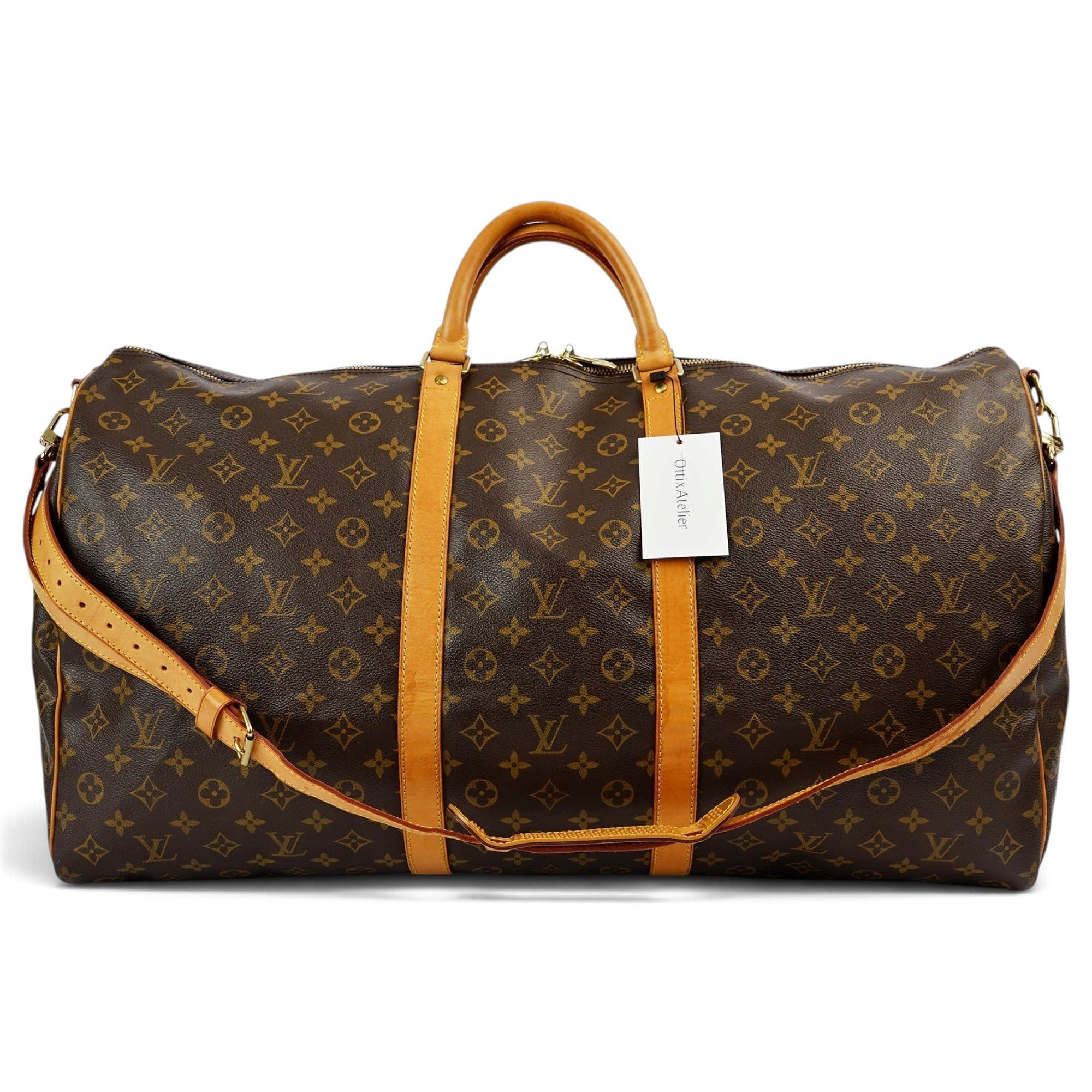 Keepall leather travel bag
