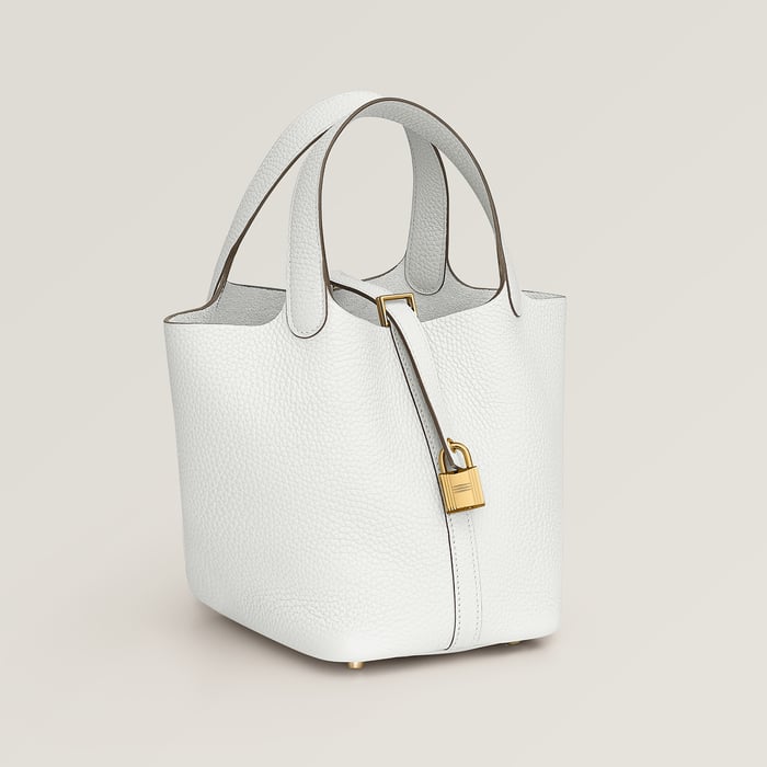 New White Picotin Lock 18 Bag