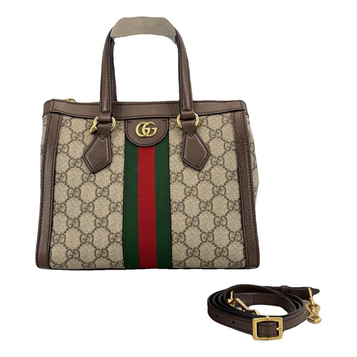 Ophidia Top Handle leather handbag