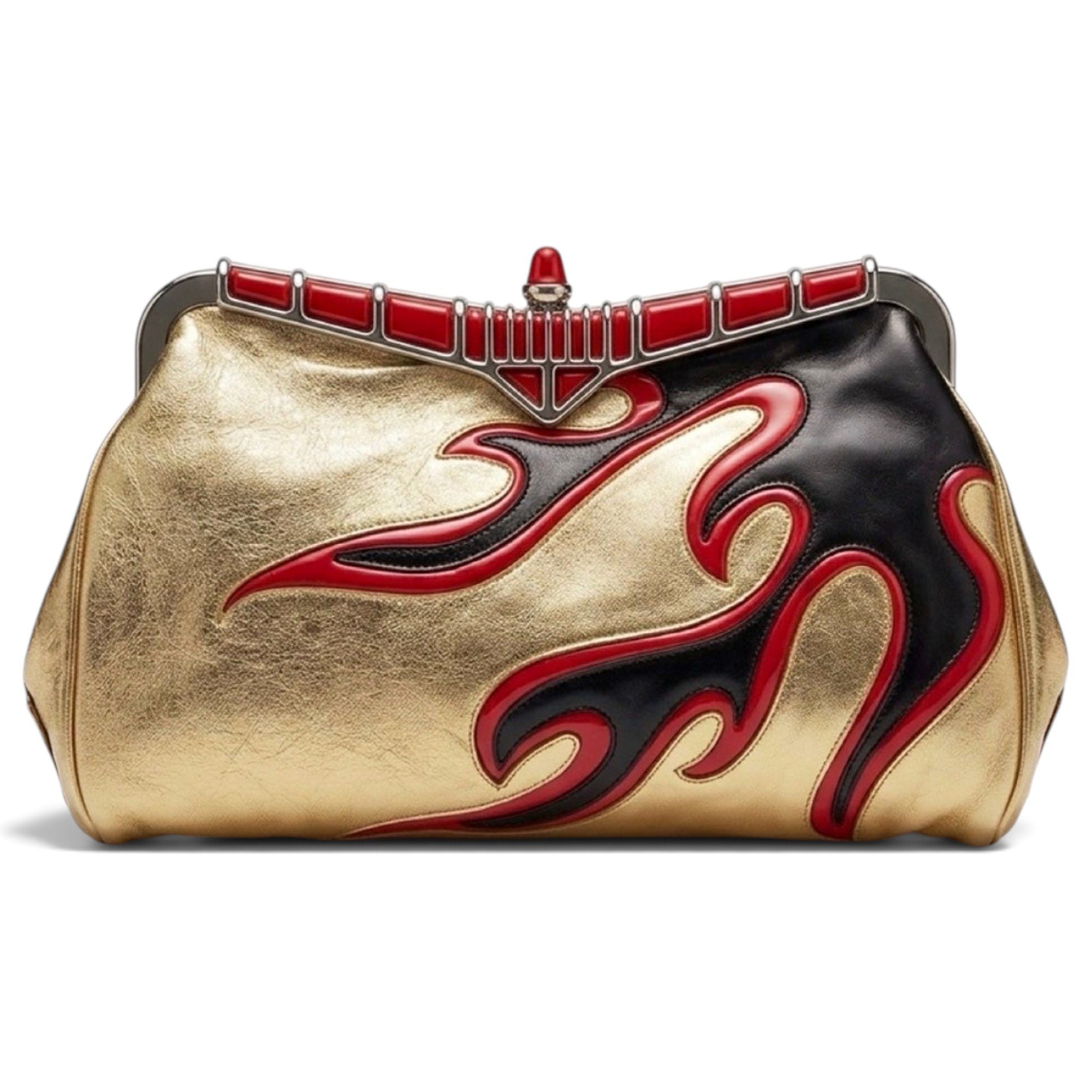 Leather clutch bag
