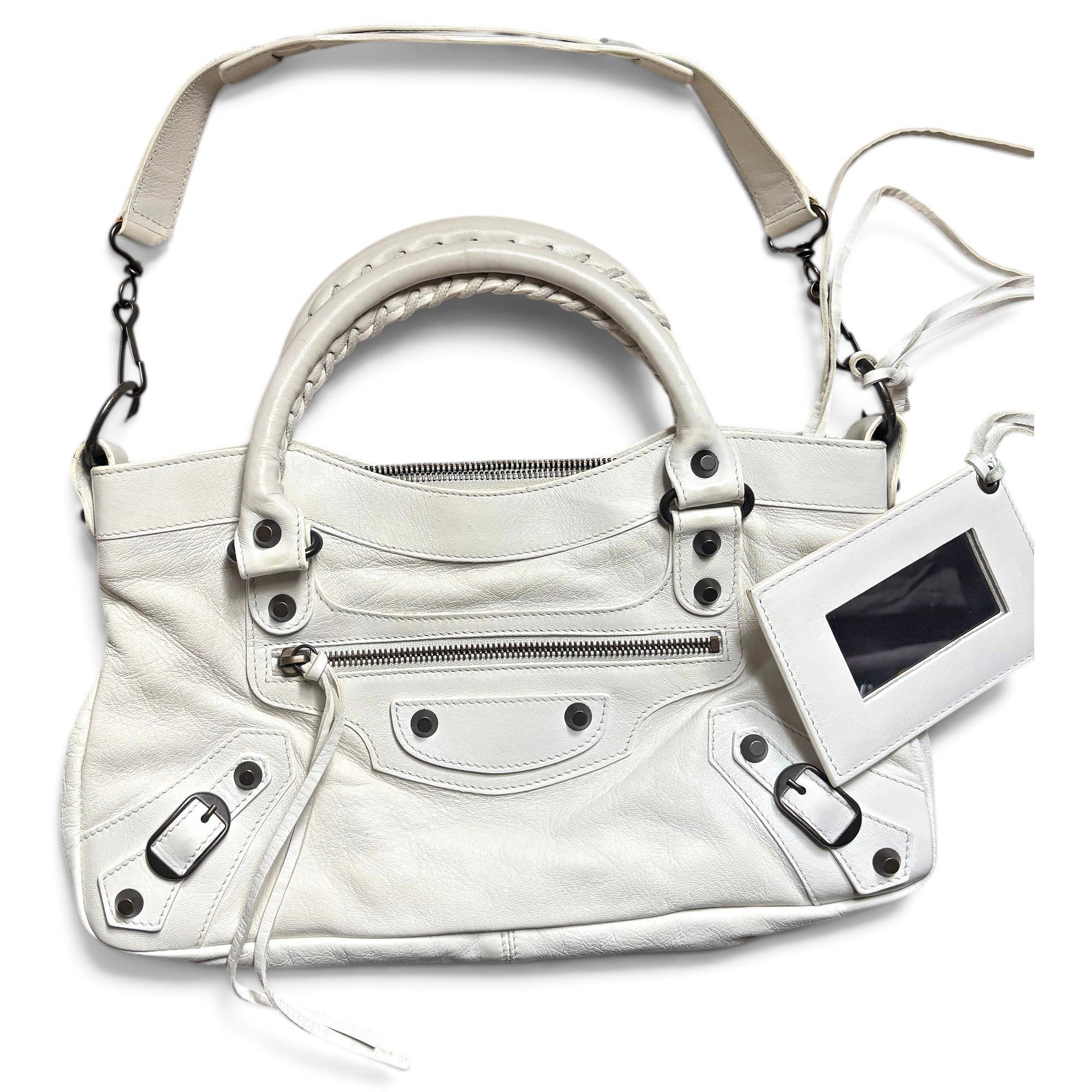 First leather handbag