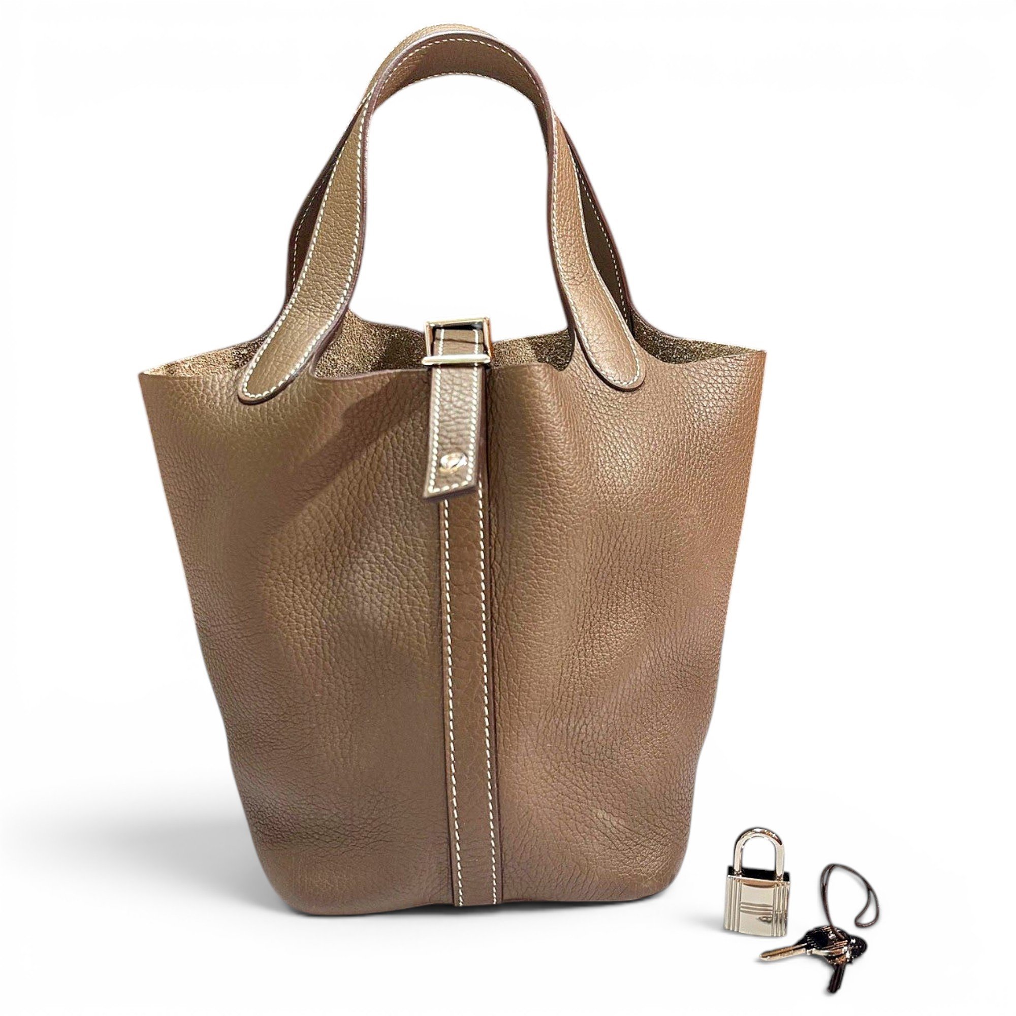 Picotin leather handbag