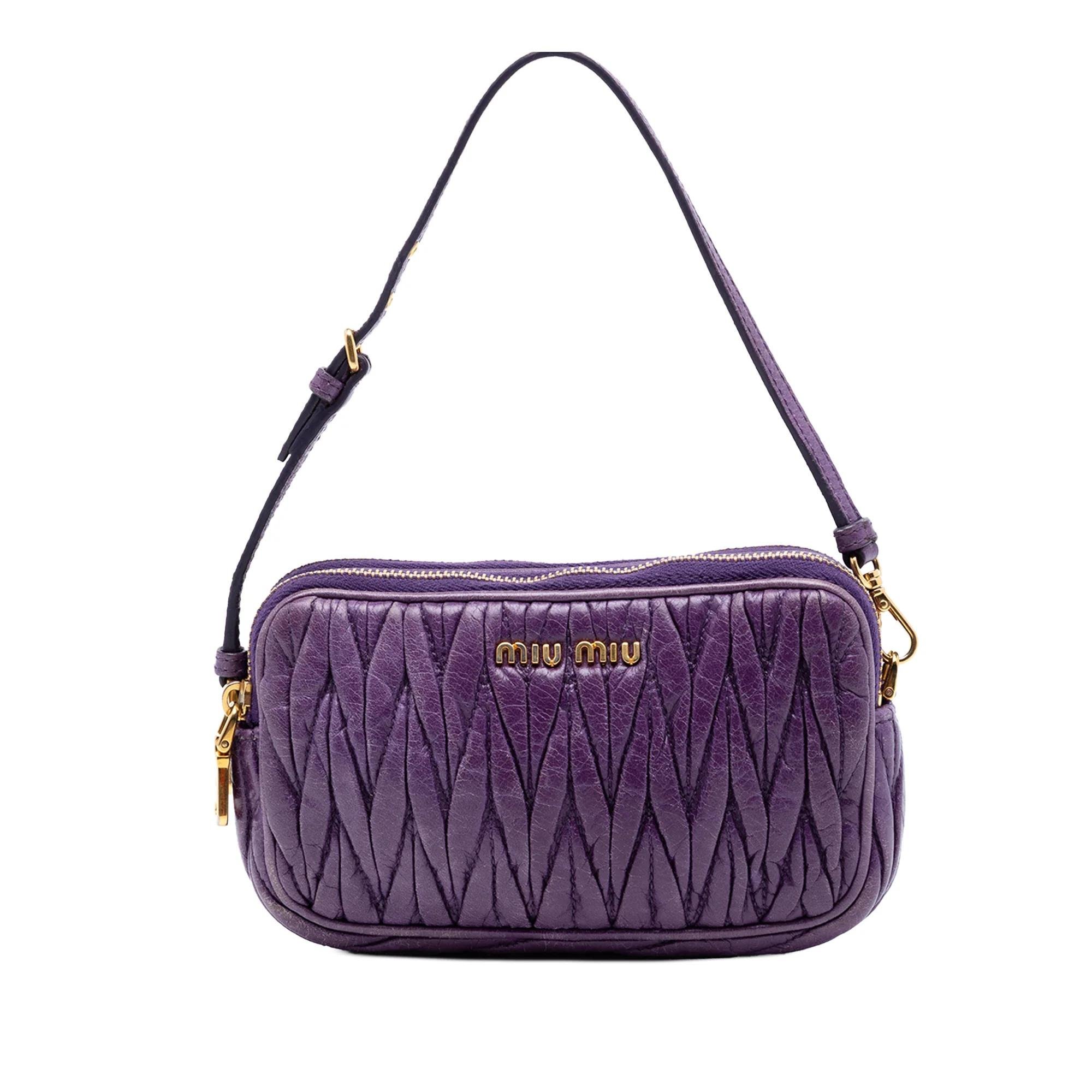 Matelassé leather handbag