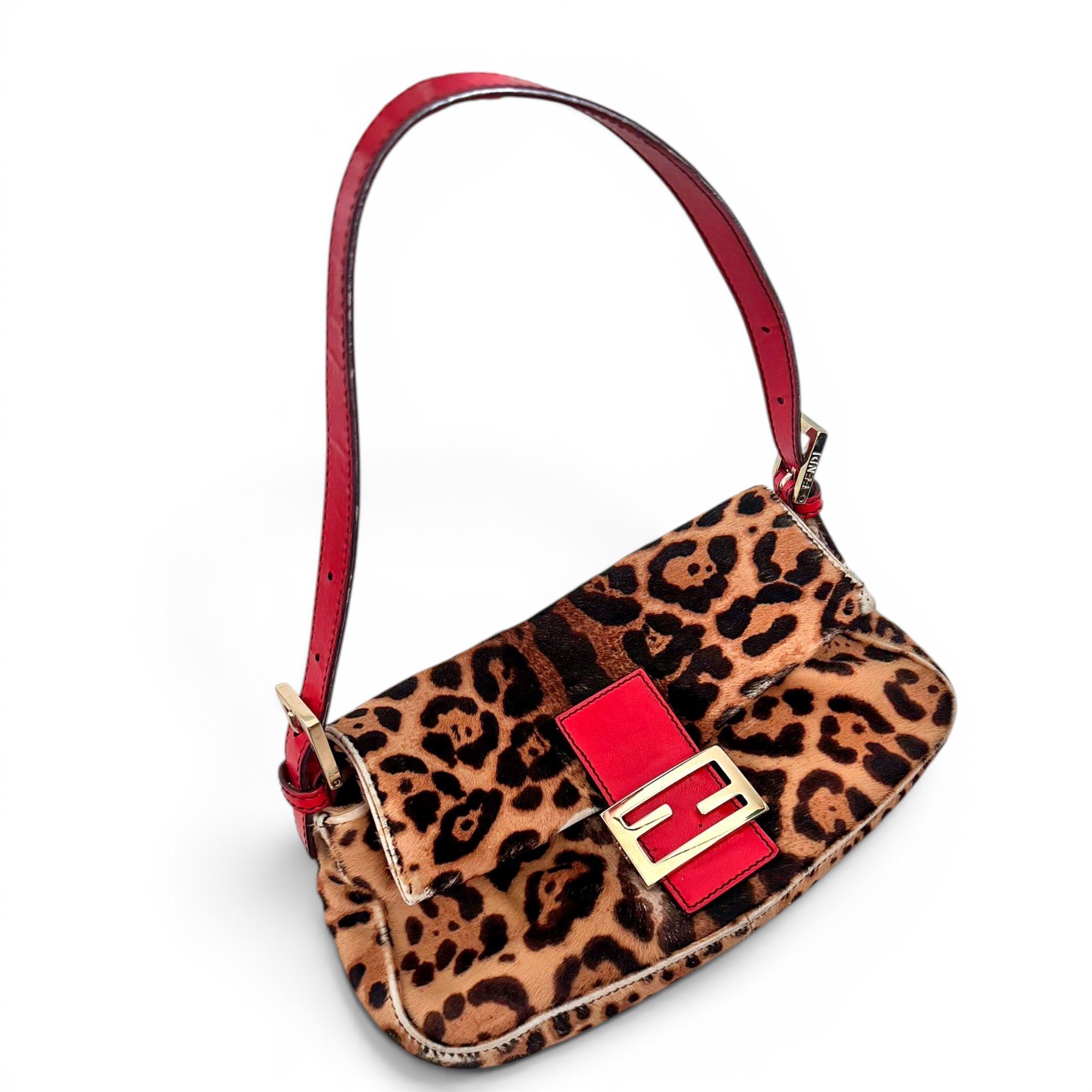 Baguette pony-style calfskin handbag