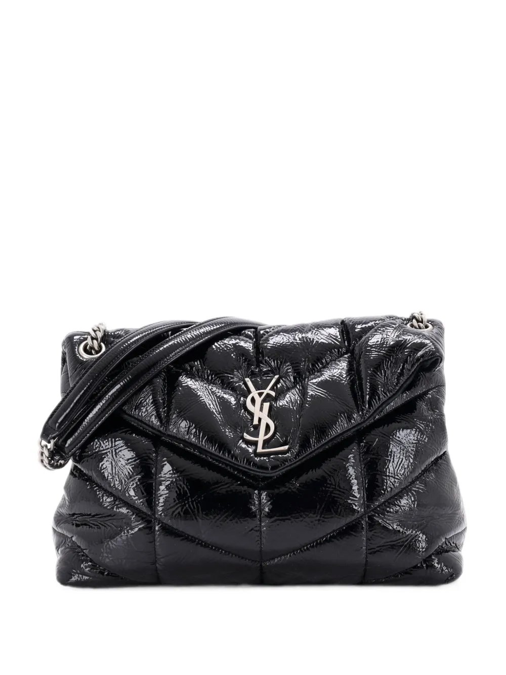 Loulou Puffer Quilted Patent Medium shoulder bag