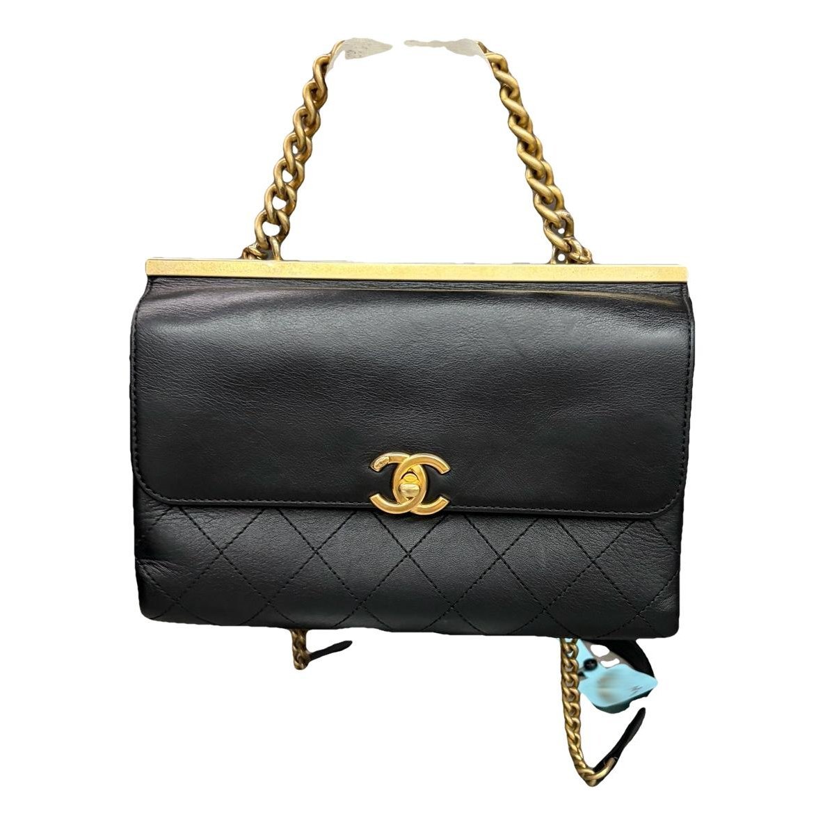 Trendy CC leather crossbody bag